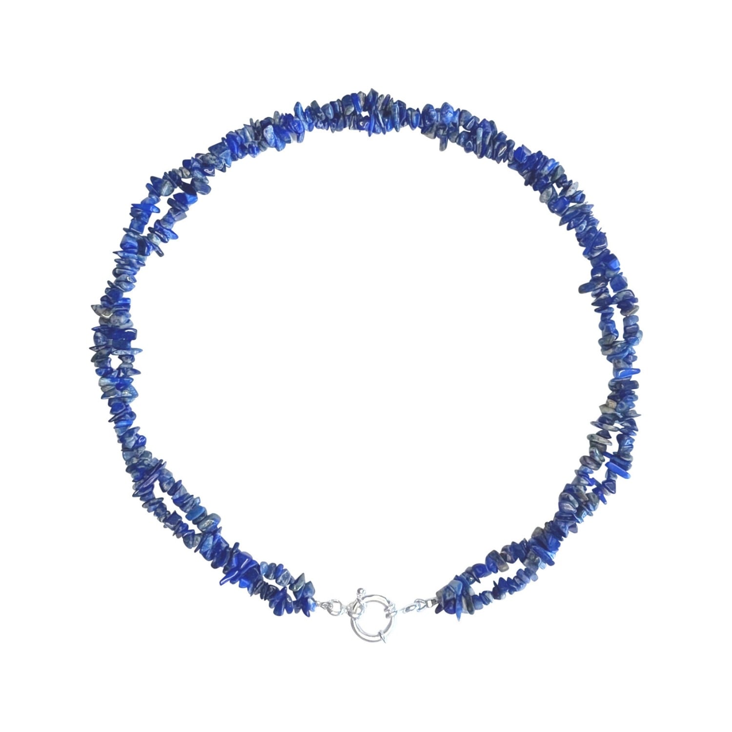 Rize Women's Blue / Purple / Silver Lapis Lazuli Twisted Necklace - Sterling Silver In Blue