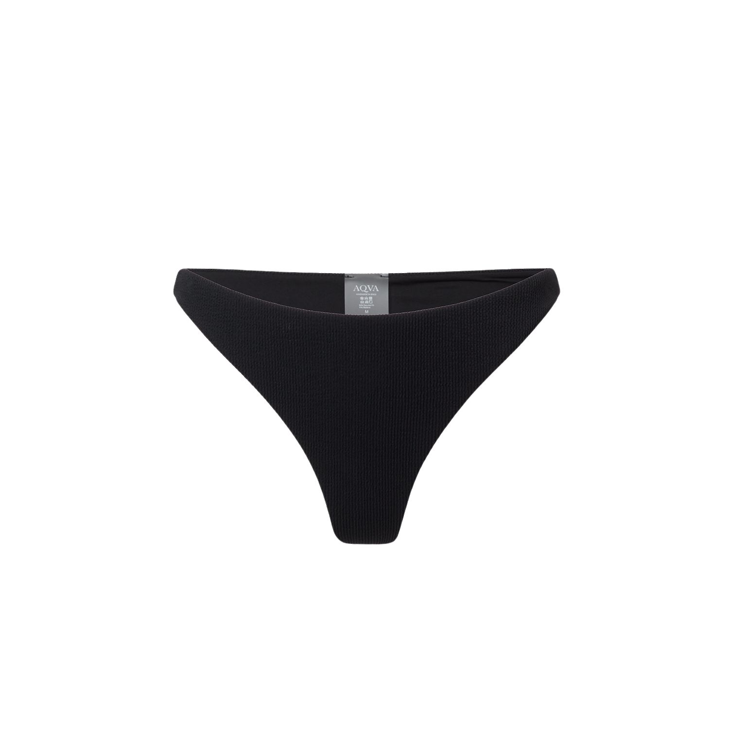 Aqva Swimwear Women's Black Turqueta Bikini Bottom In Black