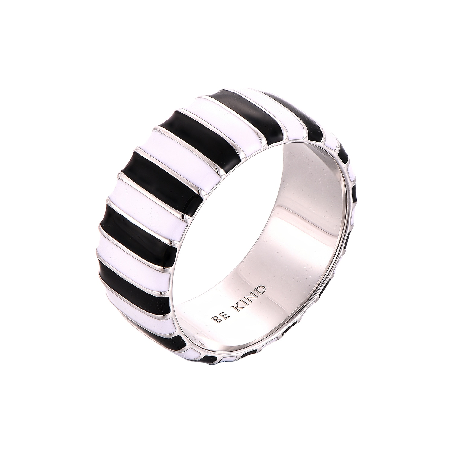 Pinnole Women's Black / White Black & White Thick Ring