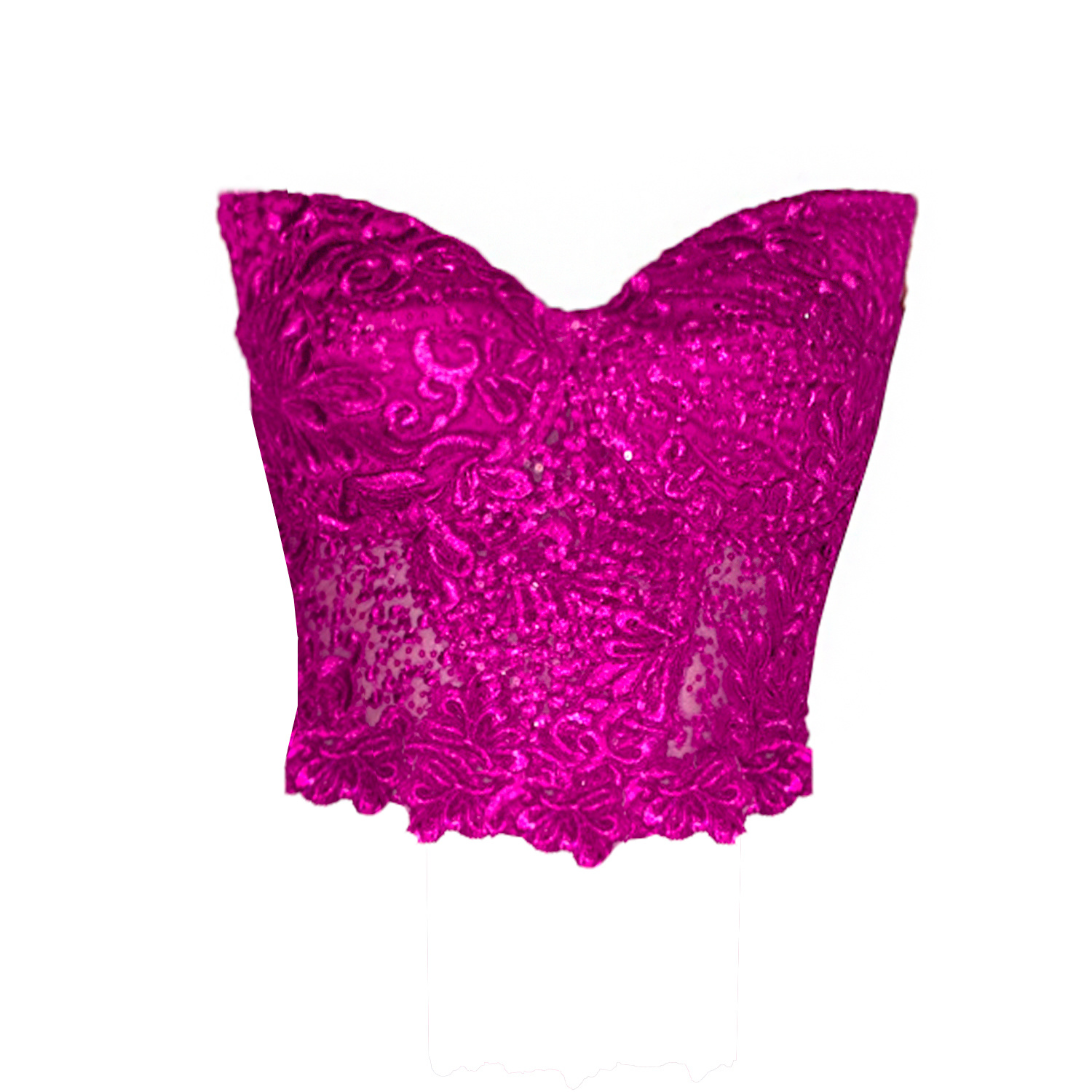 Angelika Jozefczyk Women's Pink / Purple Orchidea Lace Corset Top Fuchsia In Pink/purple