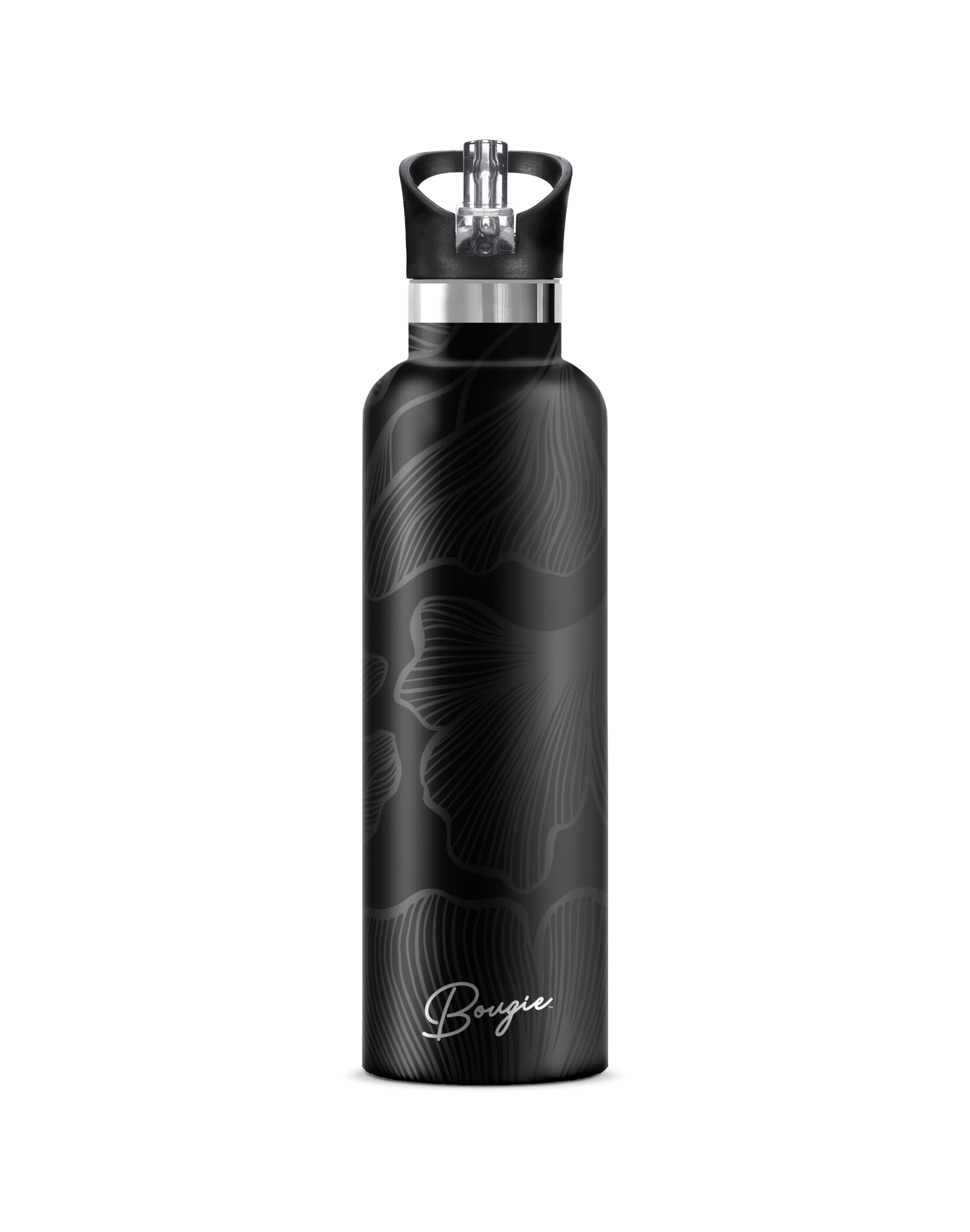 My Bougie Bottle Black Lotus Gloss Flower Insulated Water Bottle