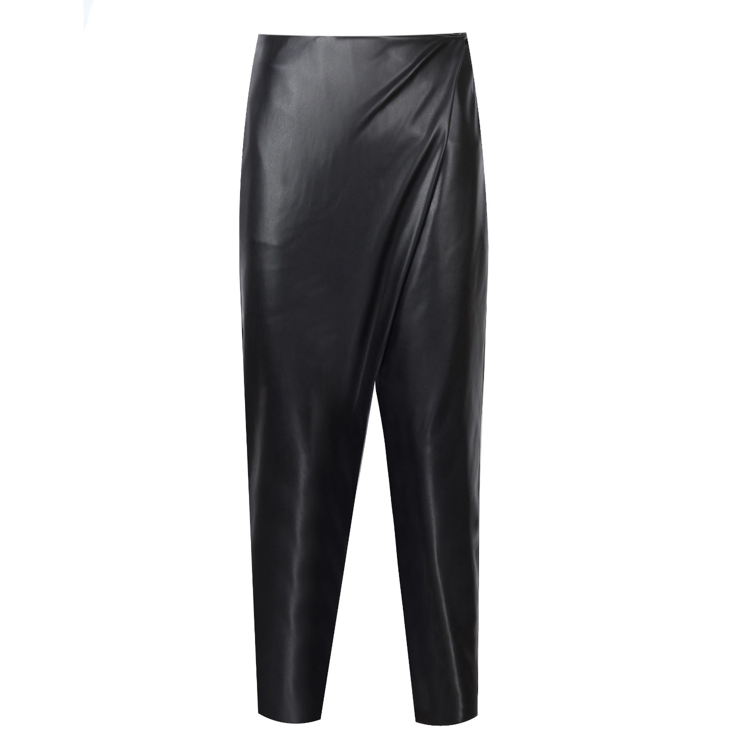 Women’s Leather Harem Pants Black Extra Small Mirimalist