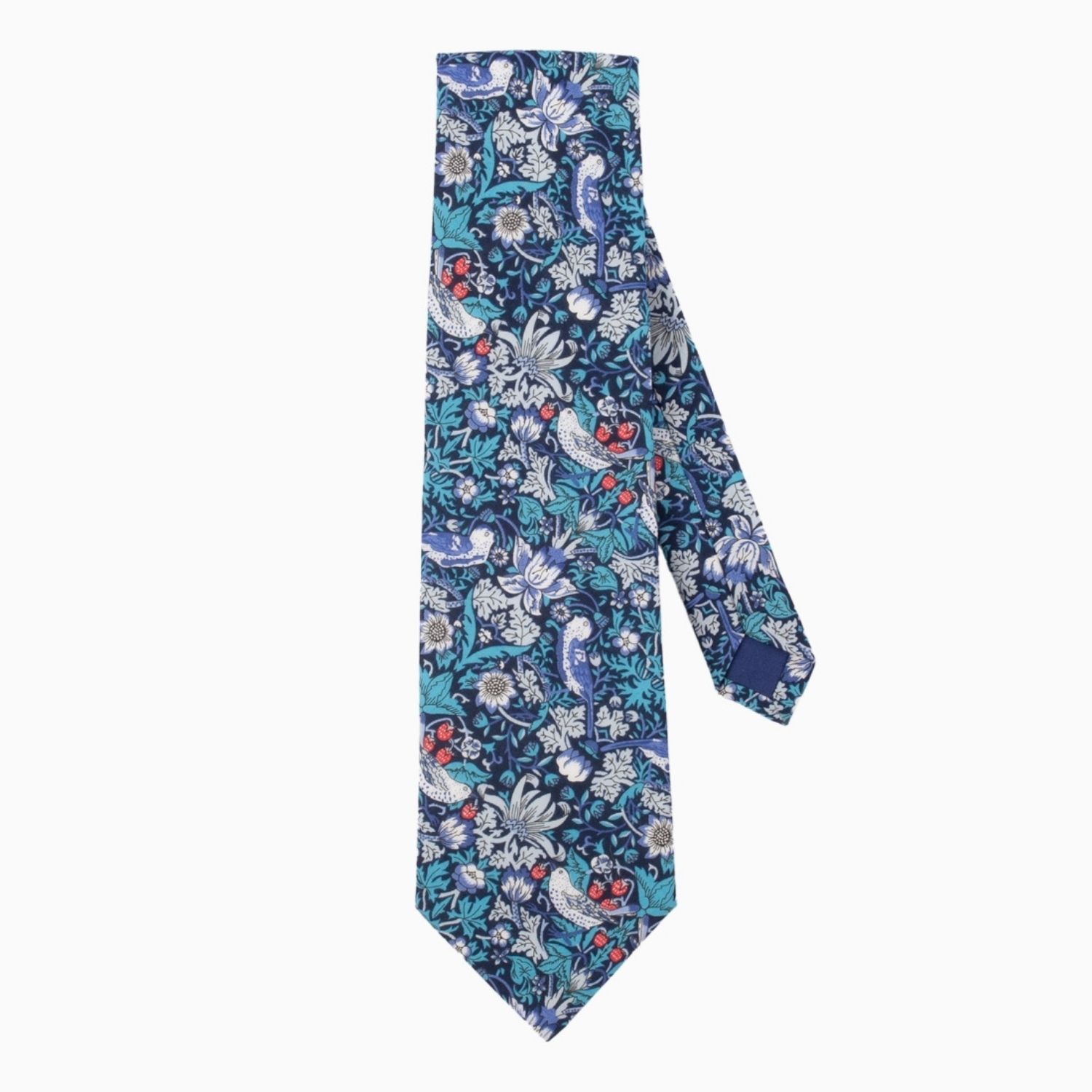 Le Colonel Men's Red / Blue Liberty Turquoise Blue Strawberry Thief Tie In Multi