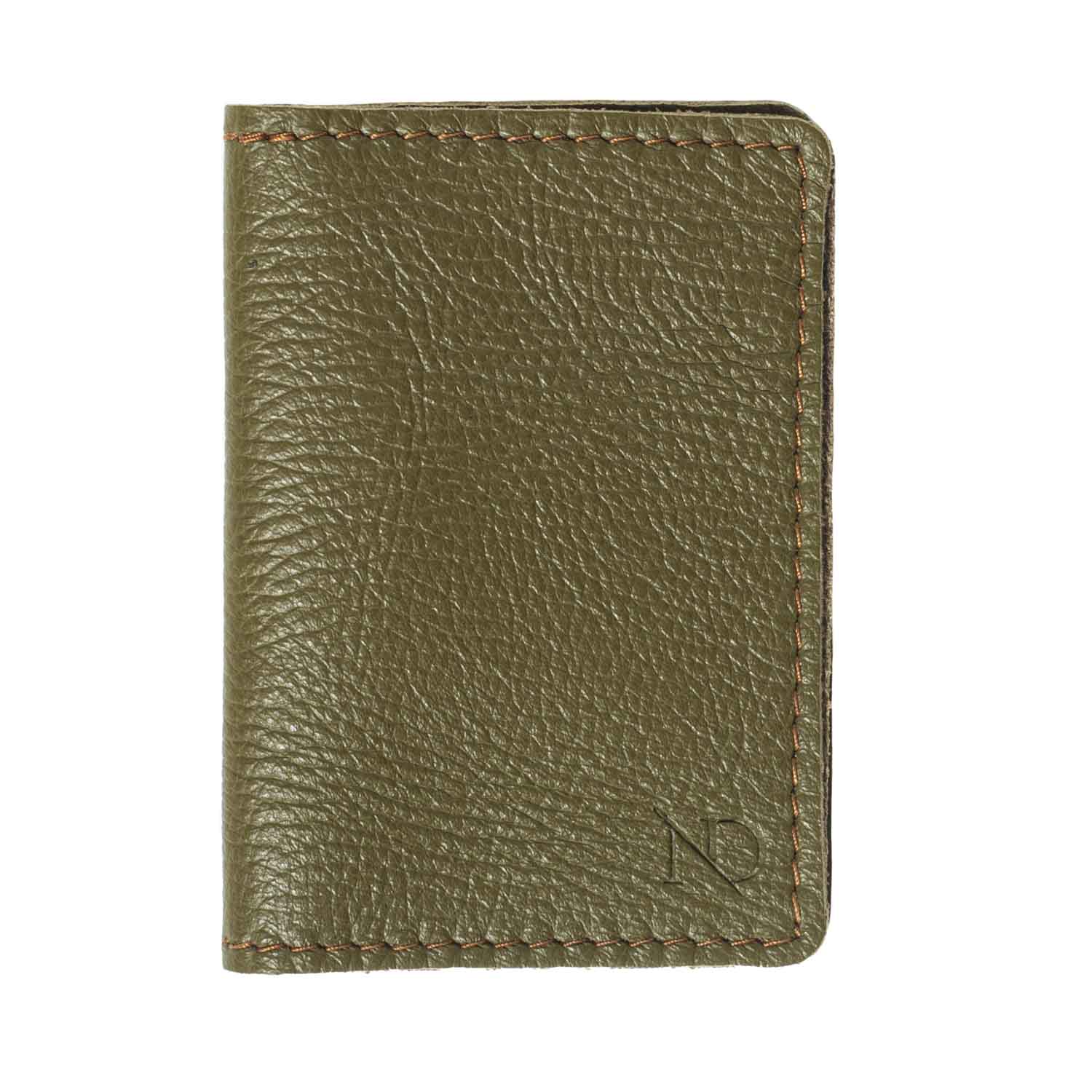 Men’s Green Bishopsgate Olive Leather Credit Card Holder N’damus London