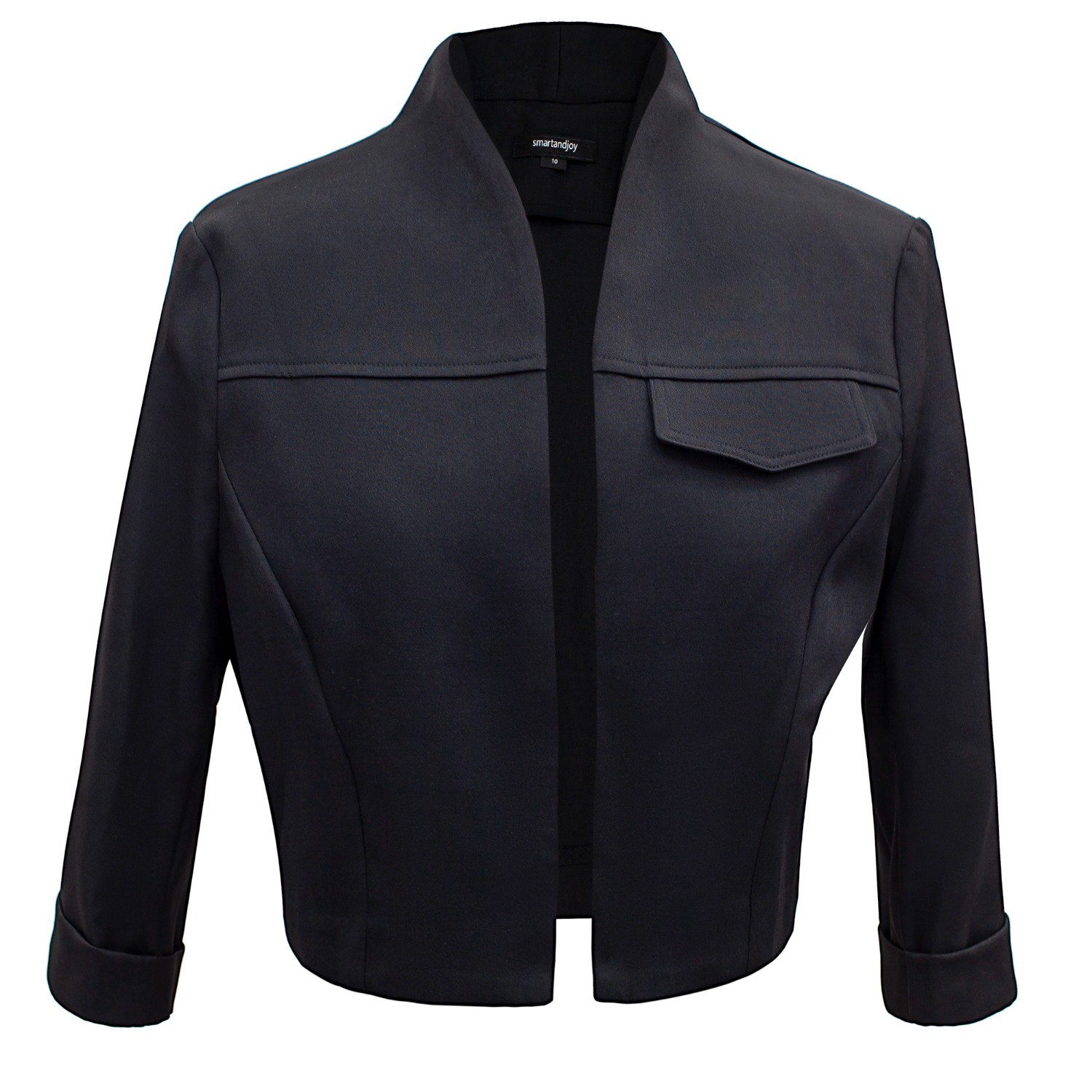 Minimalist Crop Jacket - Black, Smart and Joy