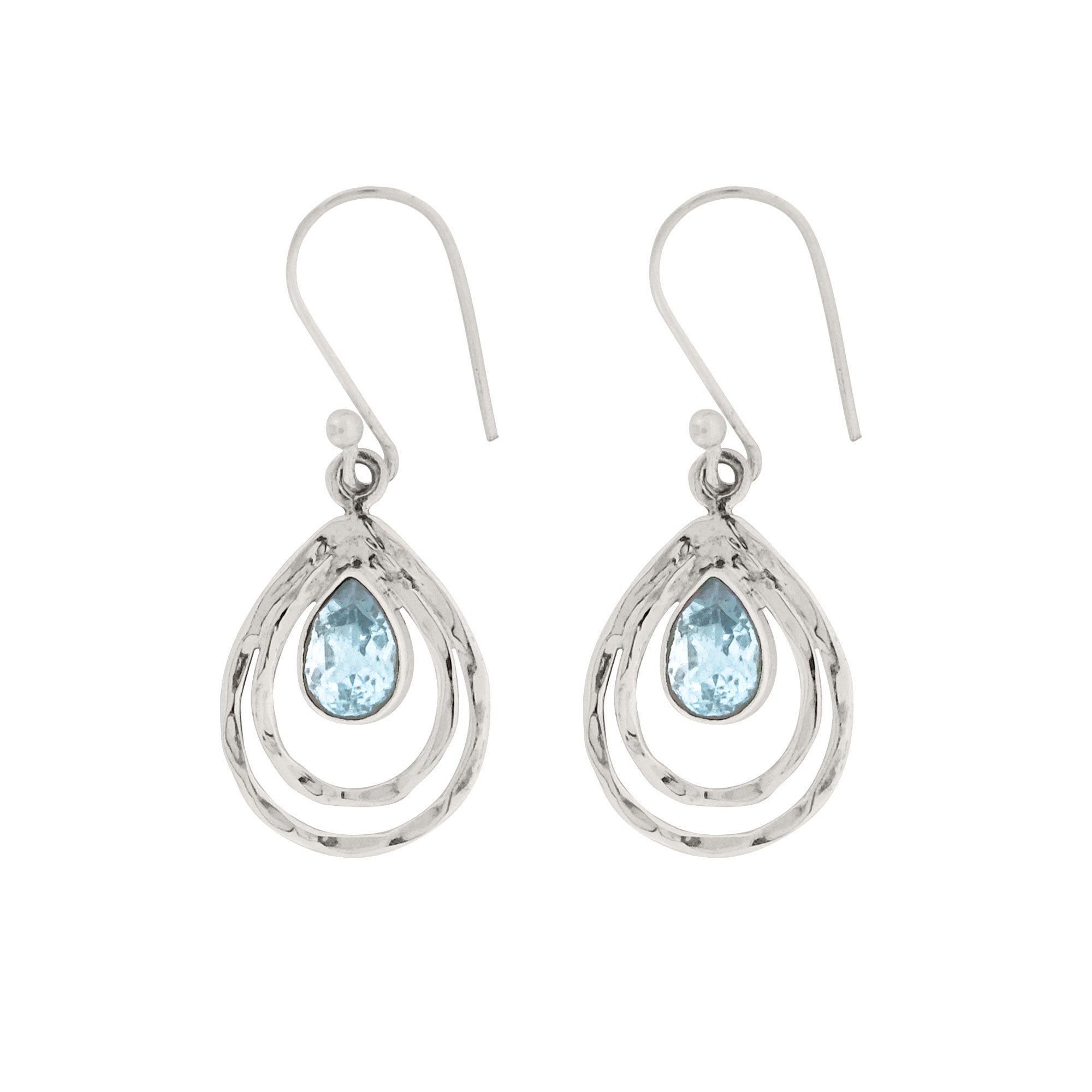 Women’s Infinity Universe Blue Topaz Silver Drop Earrings Charlotte’s Web Jewellery