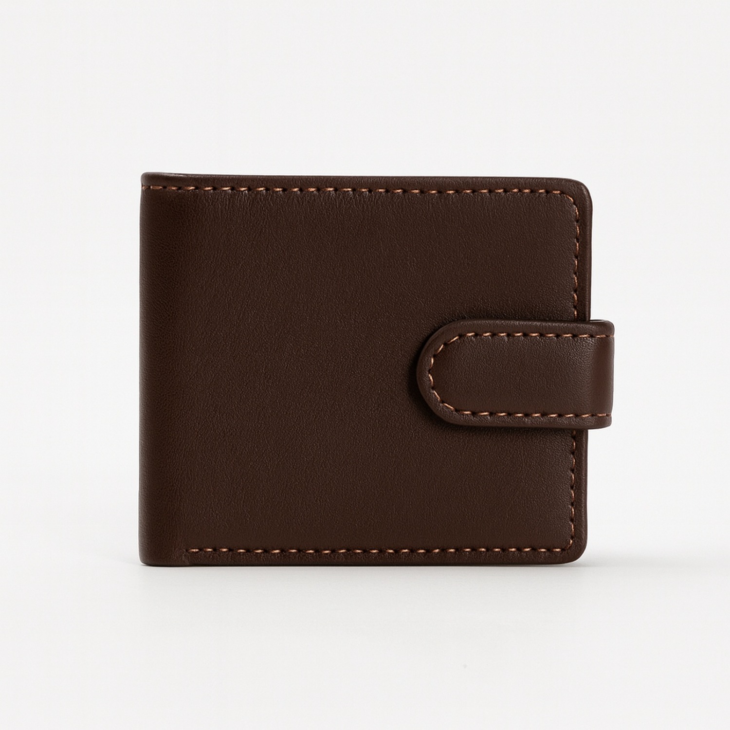 Luxury Leather Zip Section Coin Wallet - Dark Brown | VIDA VIDA
