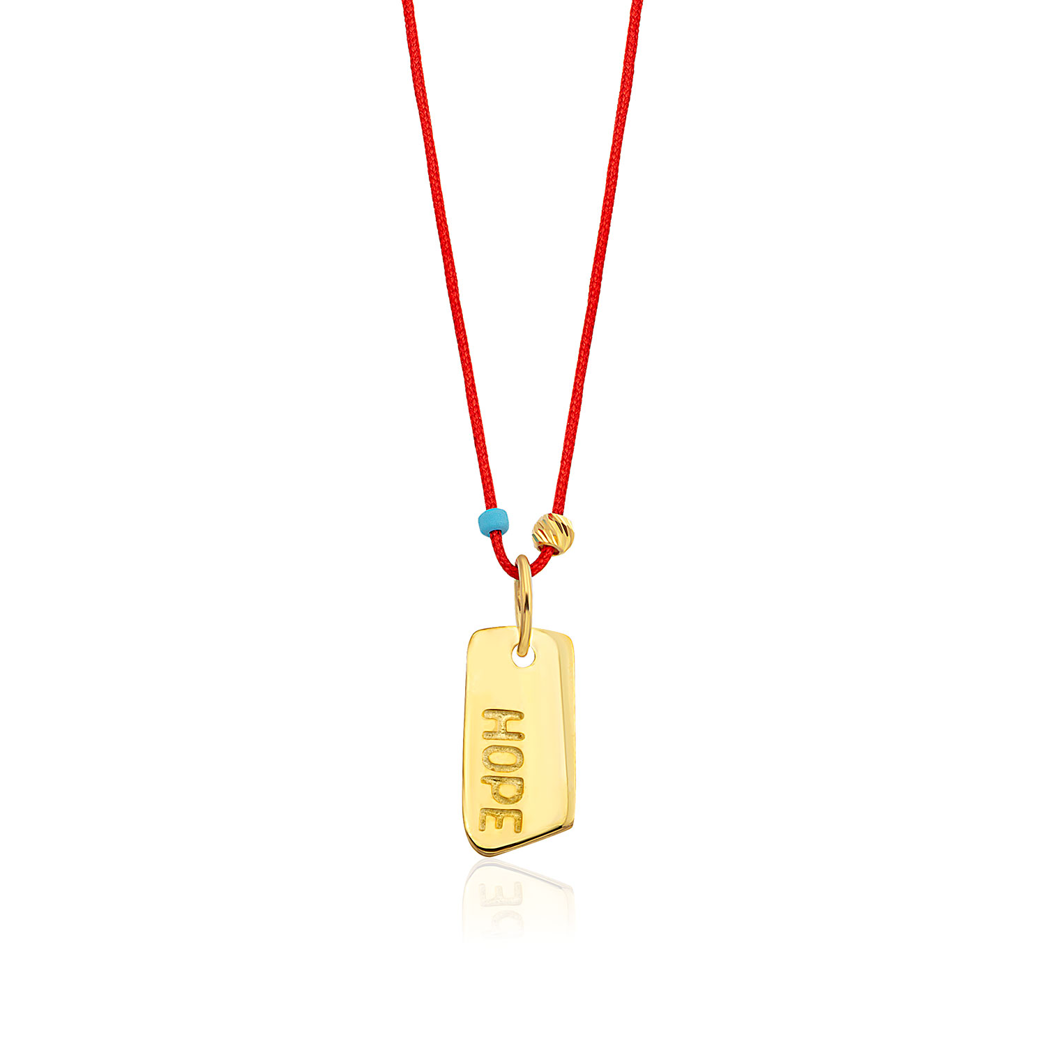 The Pheia Women's Gold Red String Hope Necklace In Gold