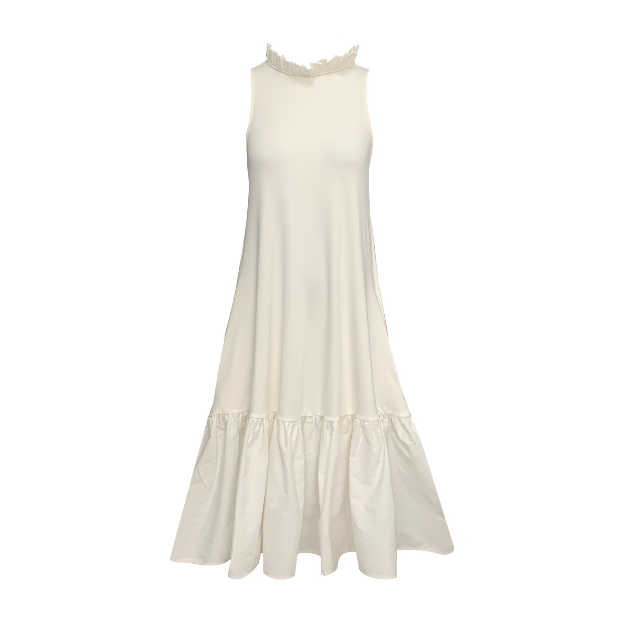 Women’s White Iris Midi Dress With Pockets In Cream Large Frock Tales