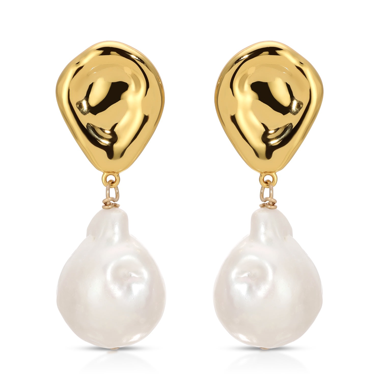 Women’s Pamala Earrings - Baroque Pearl Earrings - Gold Vermeil-Bridal Earrings Zepplin the Label