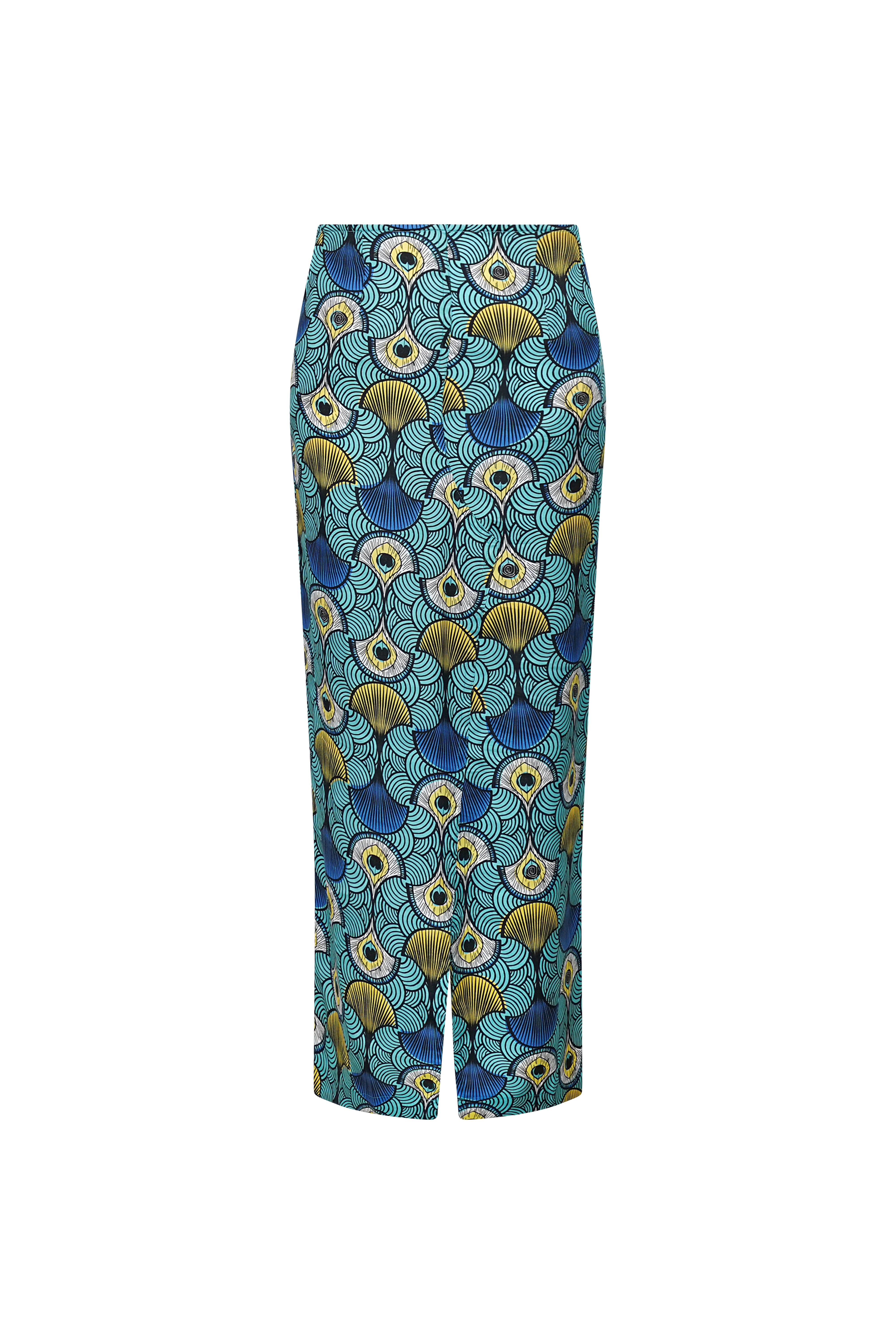 Women’s Gold / Green / Blue Osith Maxi Skirt - Teal Ewa Naibu - Oa Og Print Medium Oliveankara