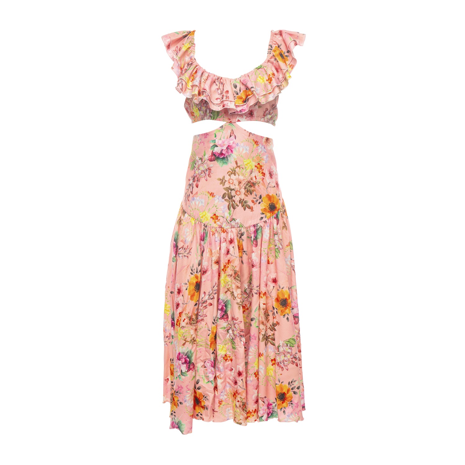 Mia Poplin Midi Dress Floral | Vasiliki Atelier | Wolf & Badger