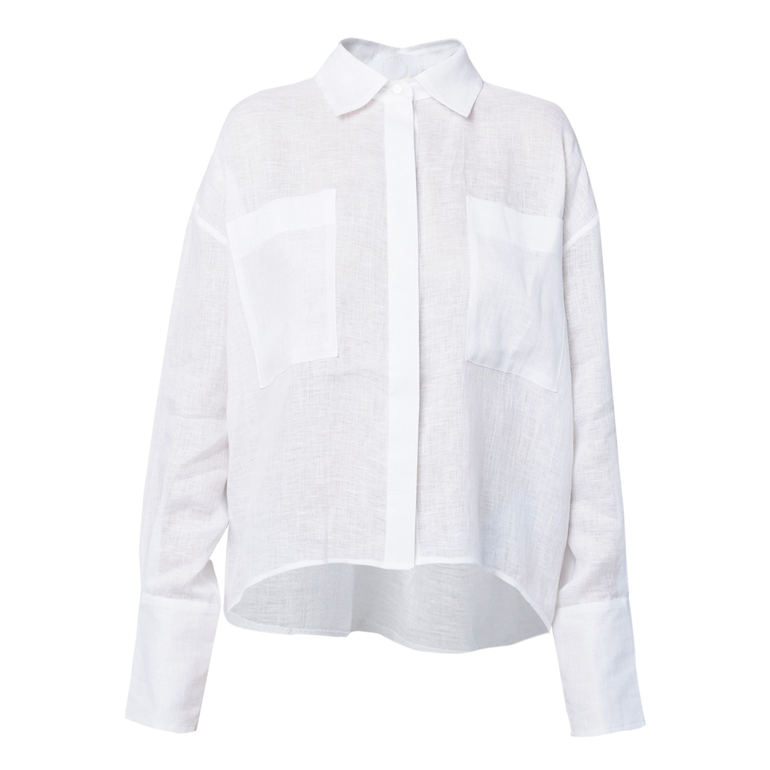 Emit-terre Women's White Linen Shirt In White