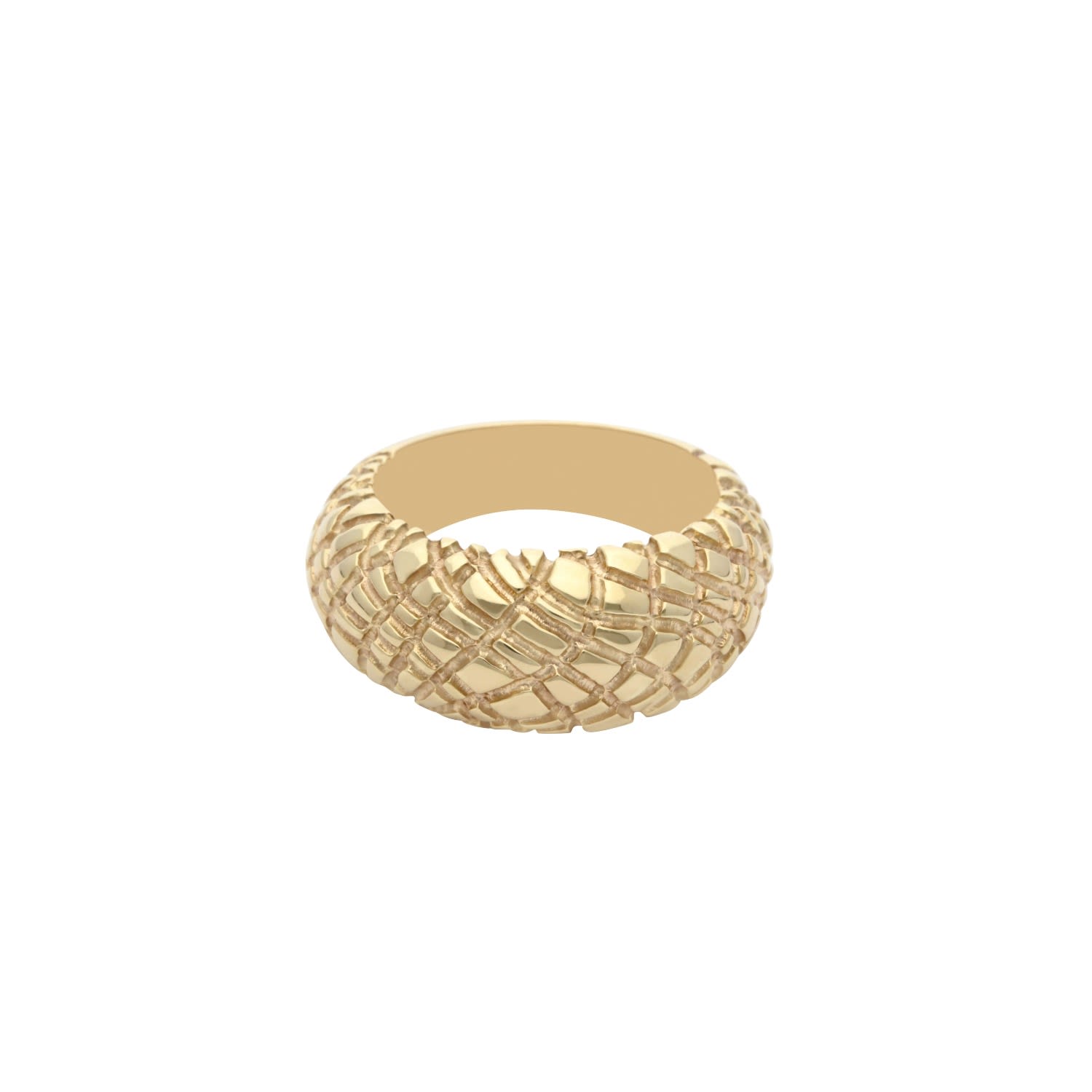 Women’s Gold Vintage Textured Ring Wolf and Zephyr