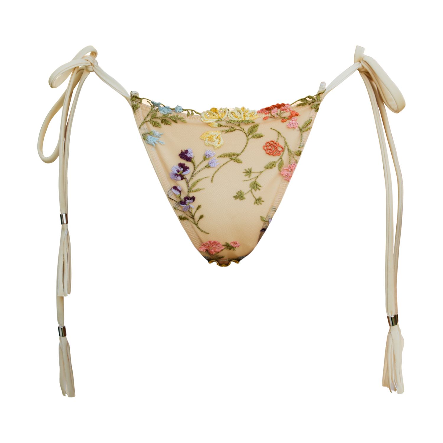 Ivy Swimwear Women's Yellow / Orange Lani In Butter Yellow Lace Bottoms