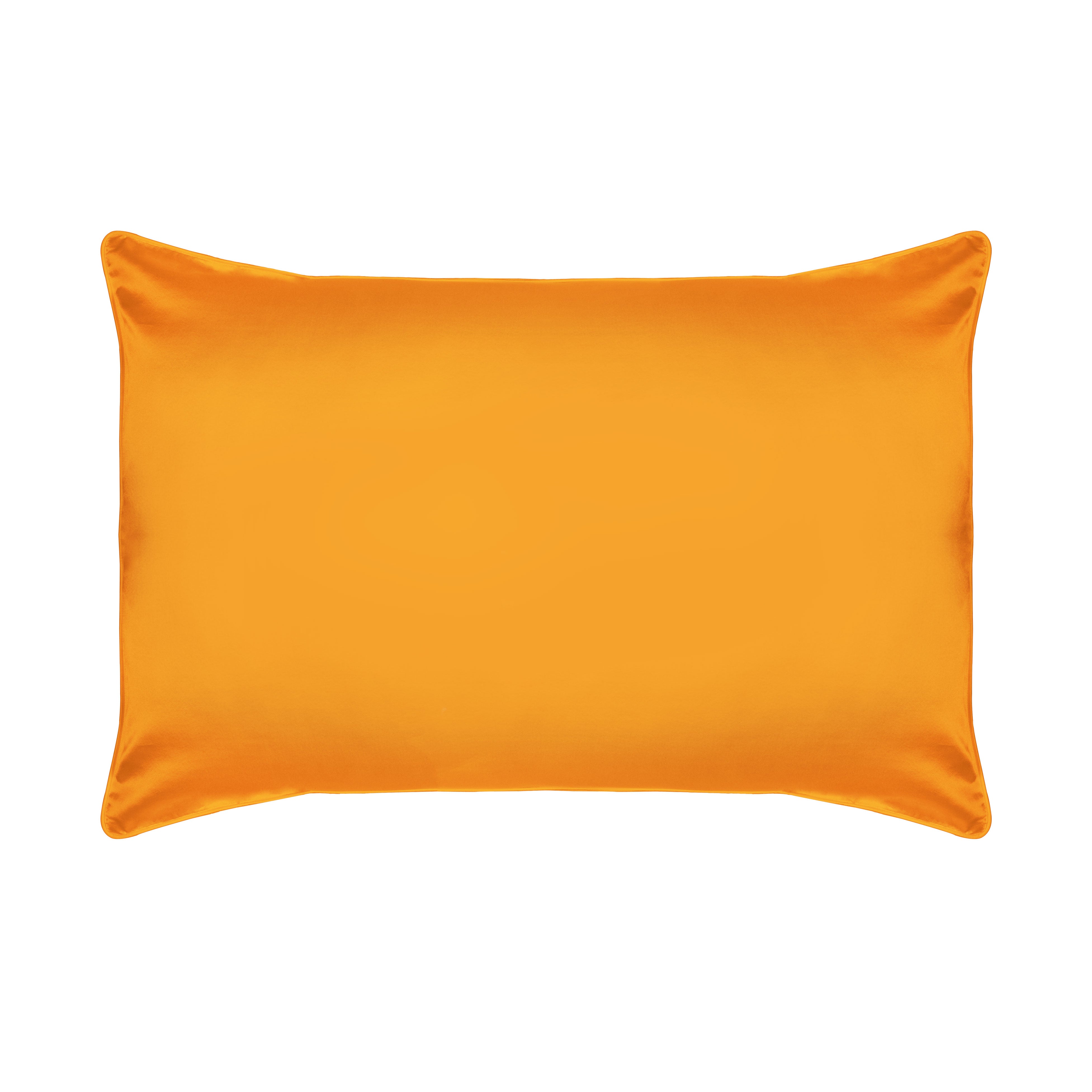 Yellow / Orange Aiya Organic Silk Pillowcase Amber Uk Single Studio Pia