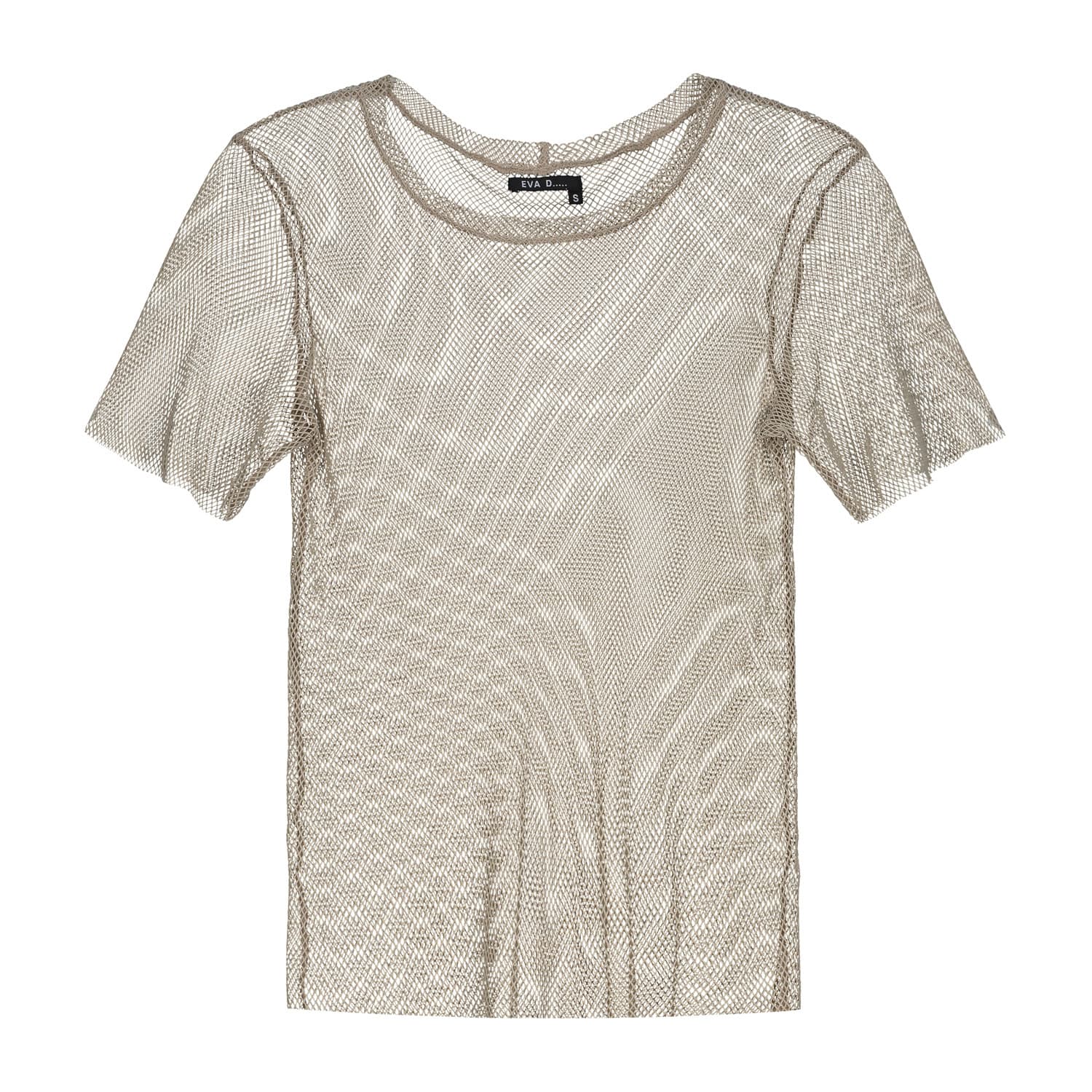 beige mesh top