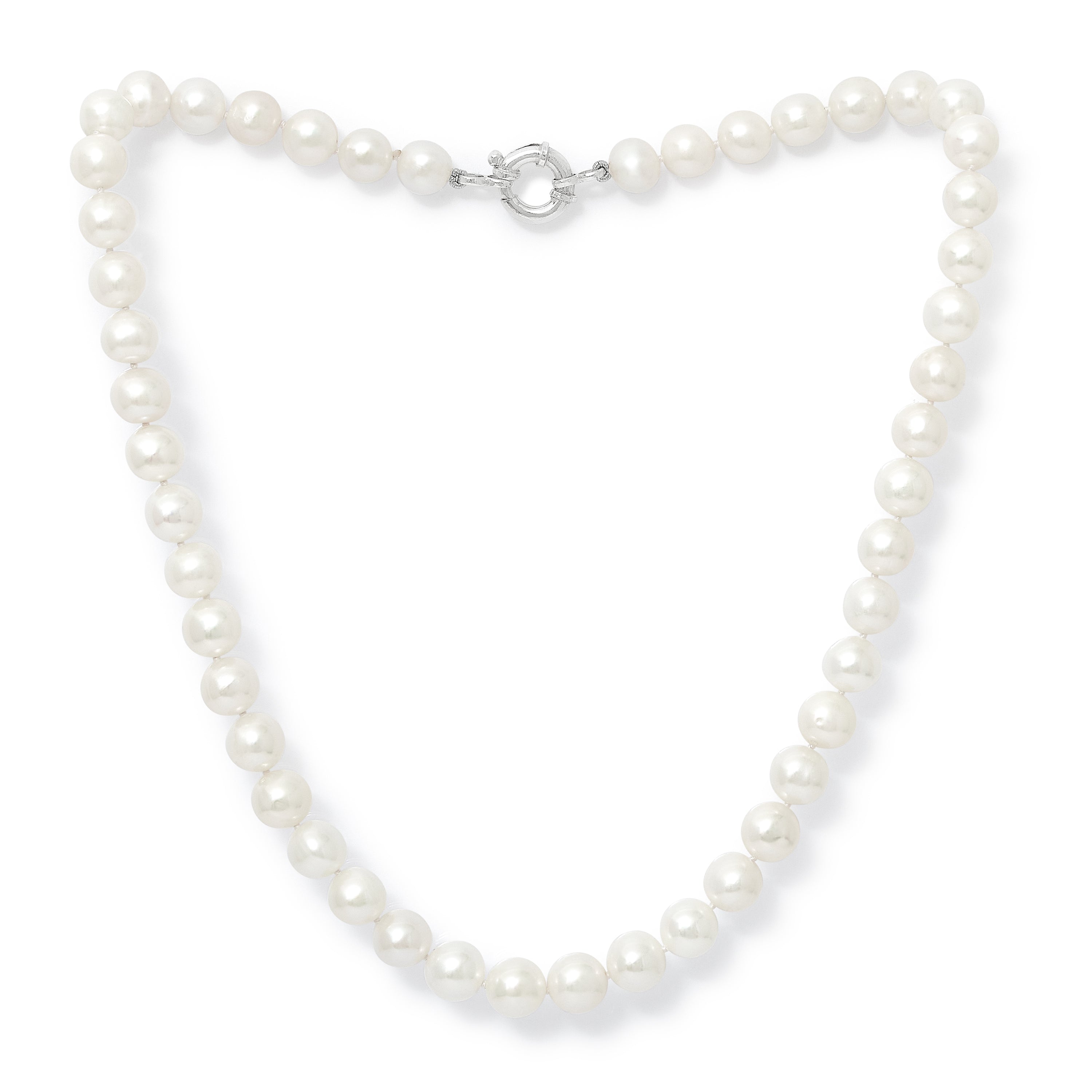 Women’s Gratia White Cultured Freshwater Pearl Necklace With Sterling Silver Spring Clasp Pearls of the Orient Online