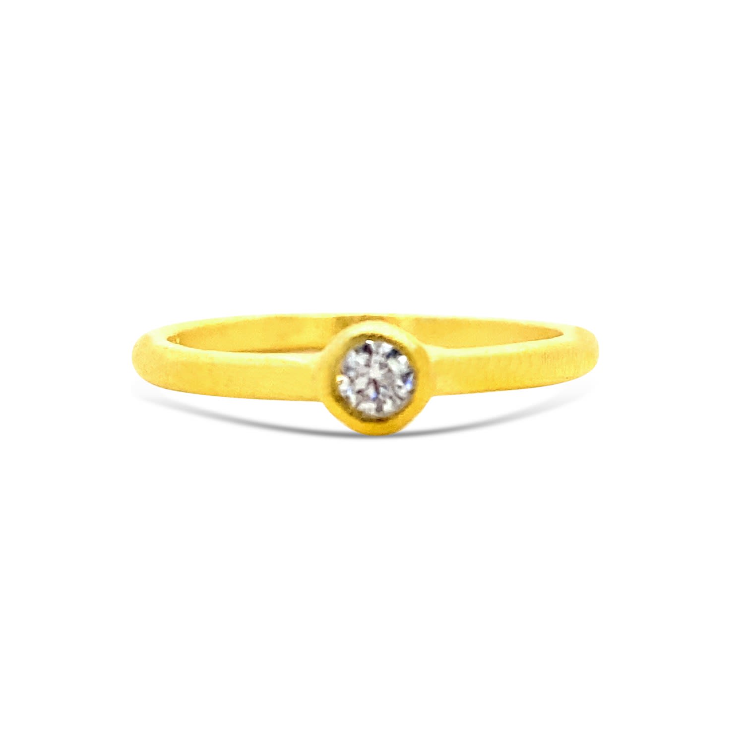 Gem Bazaar Jewellery Women's Gold / White Moissanite Stacking Ring In Multi
