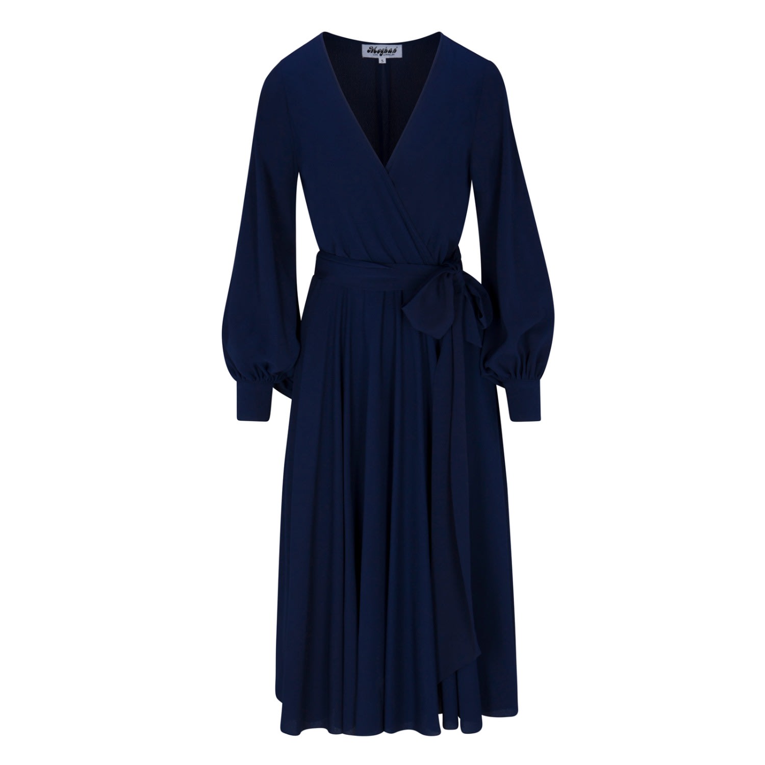 Meghan Fabulous Women's Blue Lilypad Midi Dress - Navy