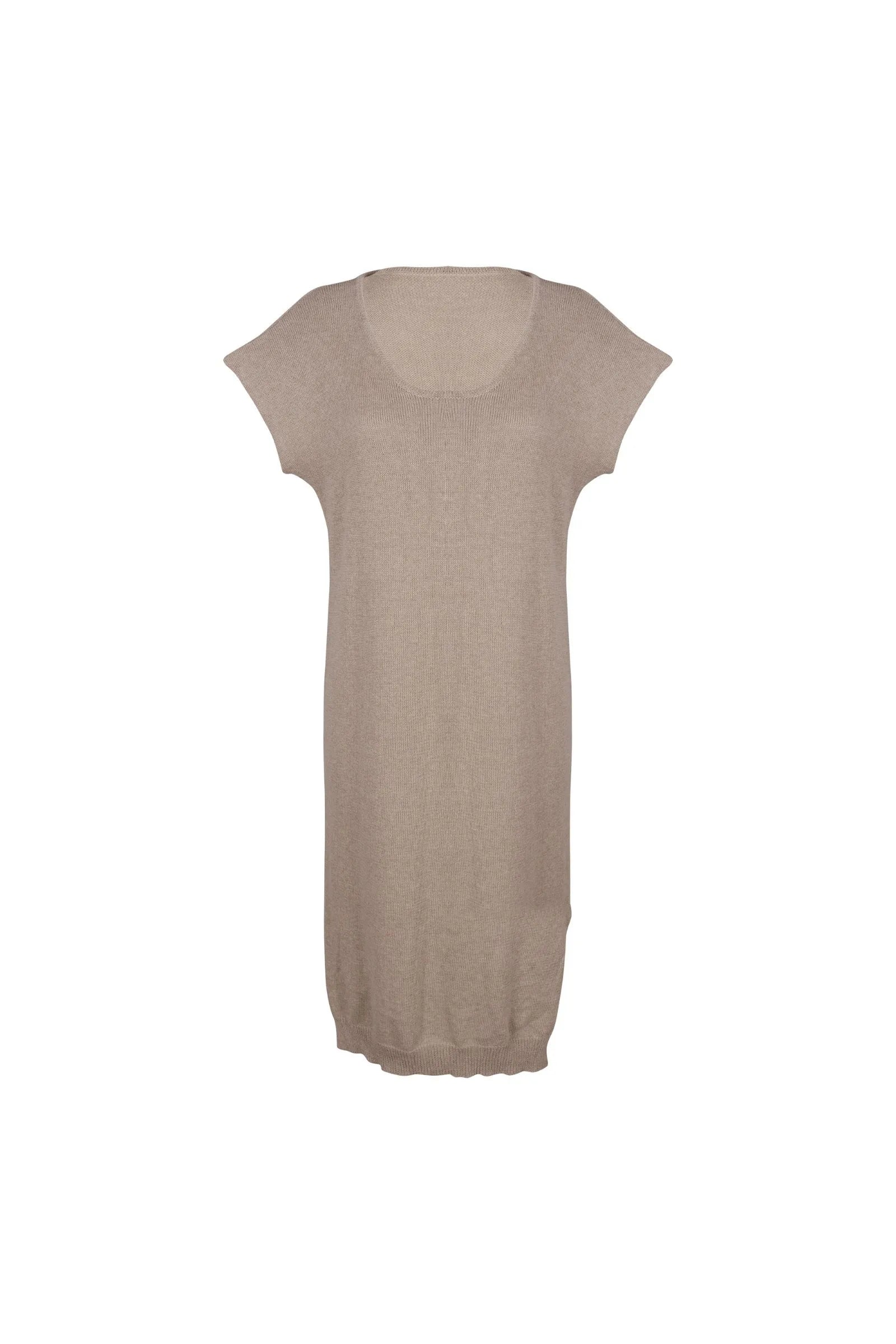 Women’s Cotton Knitted Midi Dress Grey L/Xl Amira Collective