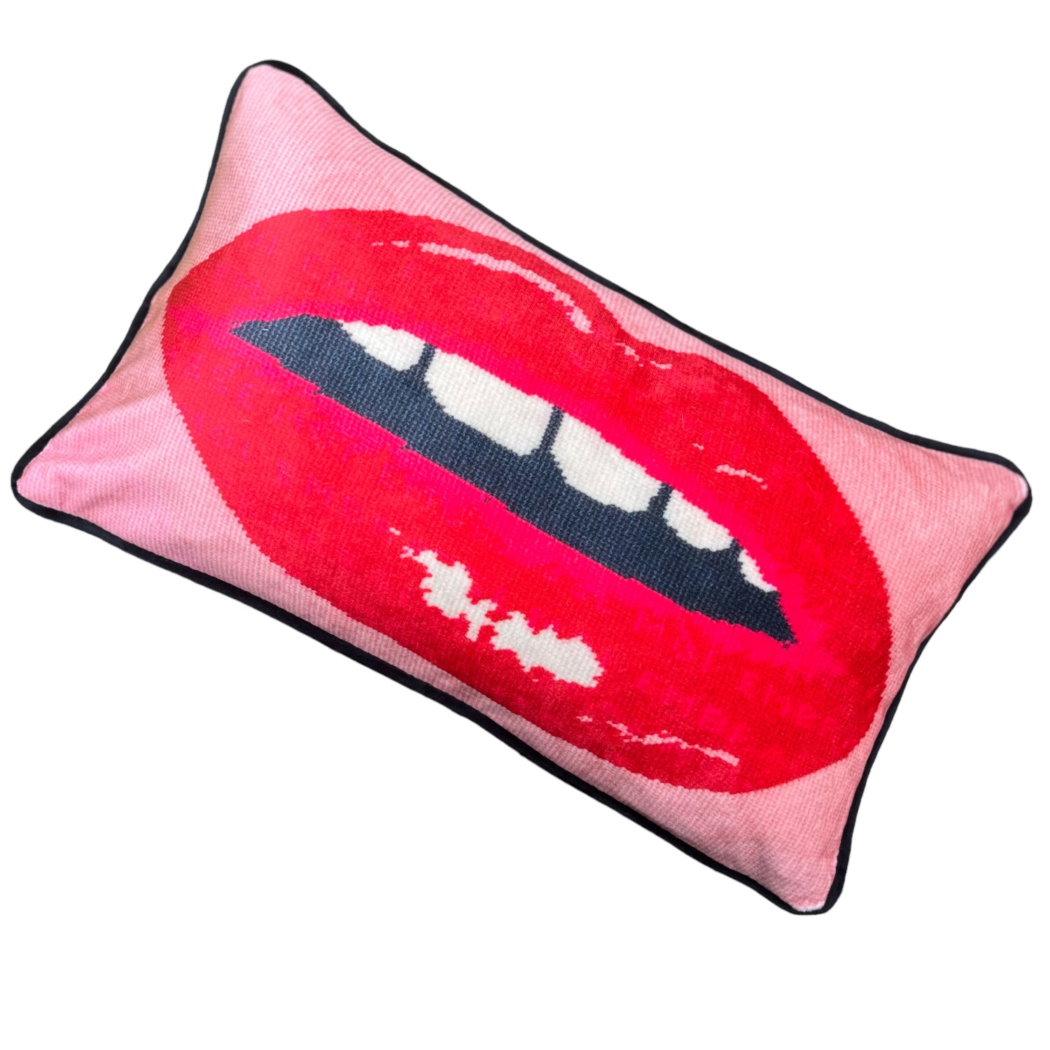 Red Velvet "Embrasse Moi" Lips Lombard Pillow Mommani Threads