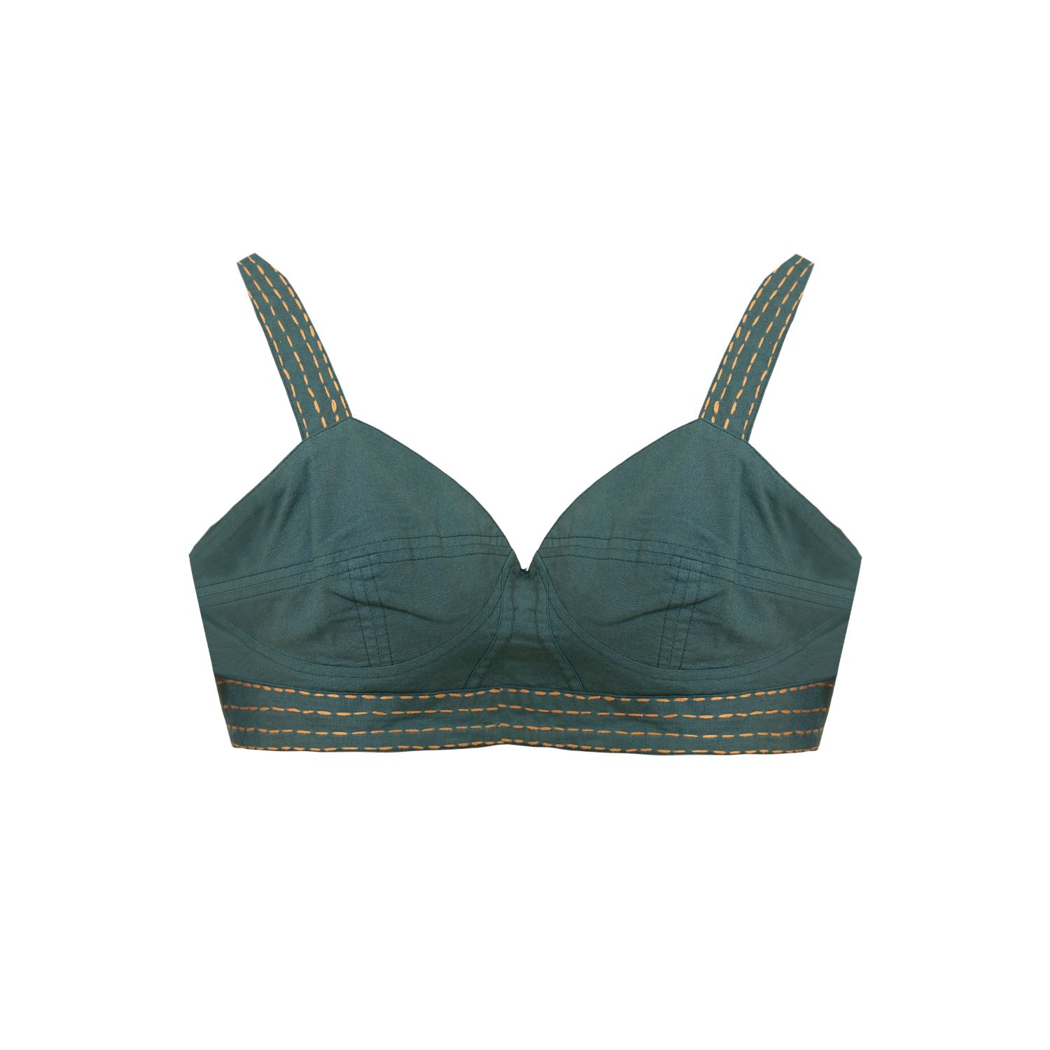 Women&rsquo;s Blue Samudram Coral Bralette | Medium | Tega Collective