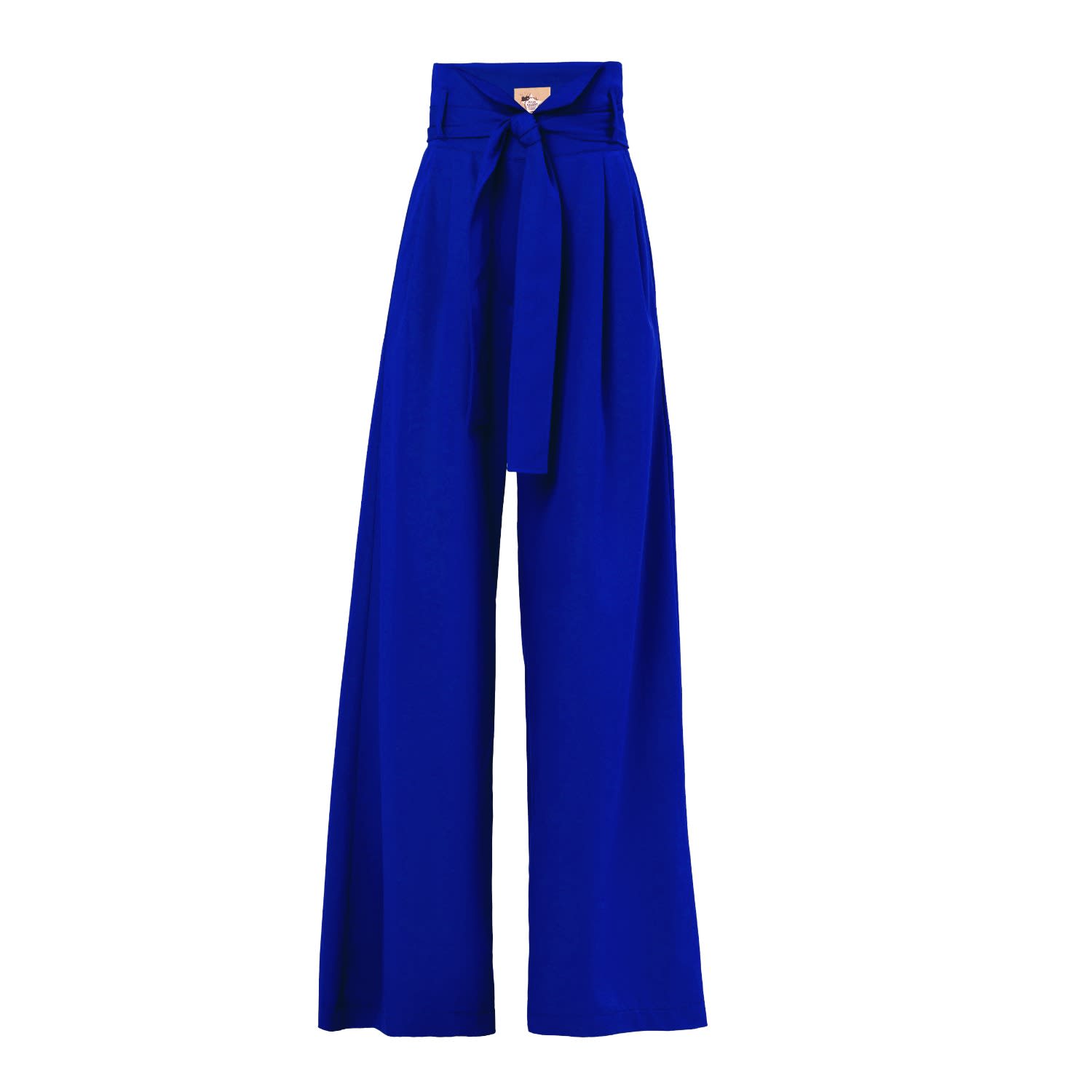 Navy Wide Leg Cropped Pants - Julia Berolzheimer