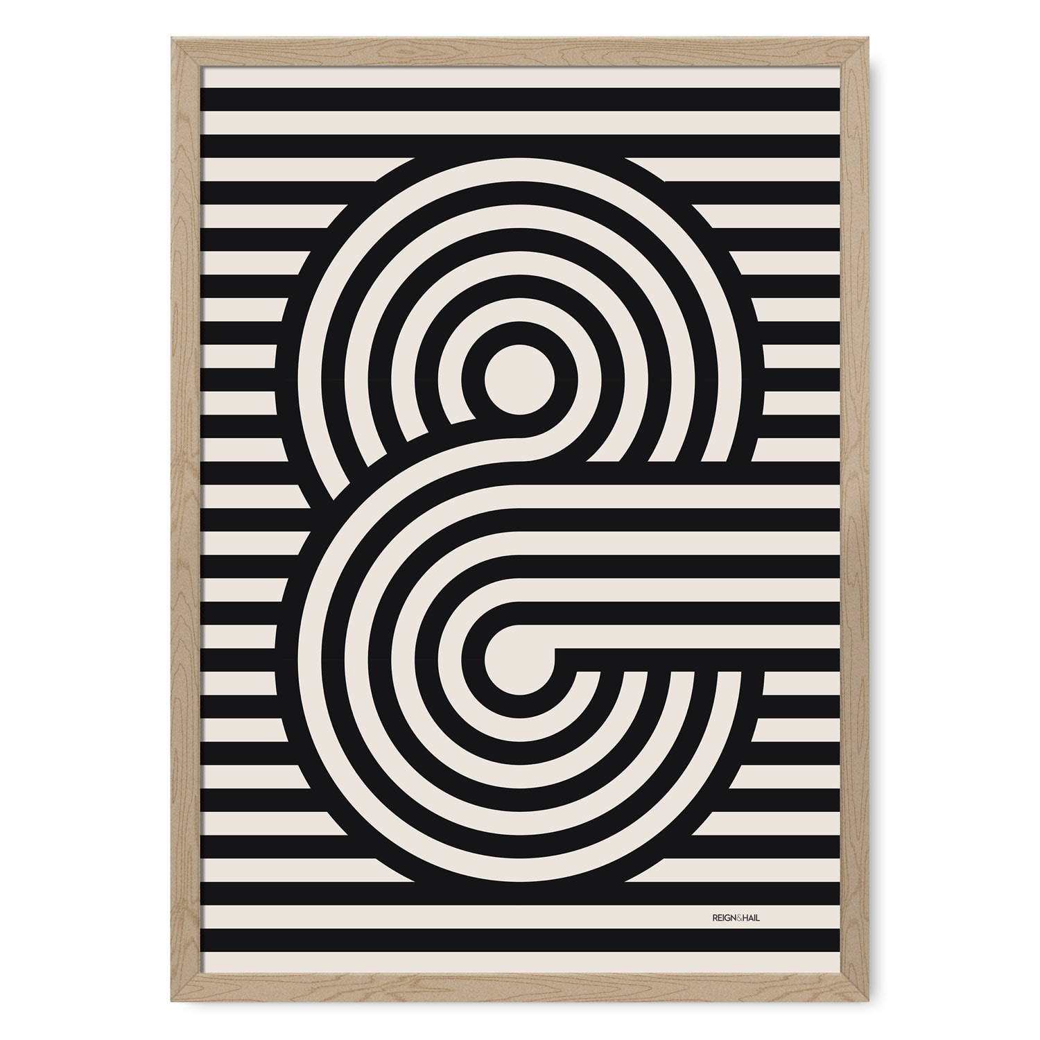 Reign & Hail Ampersand - Geometric Typography Print
