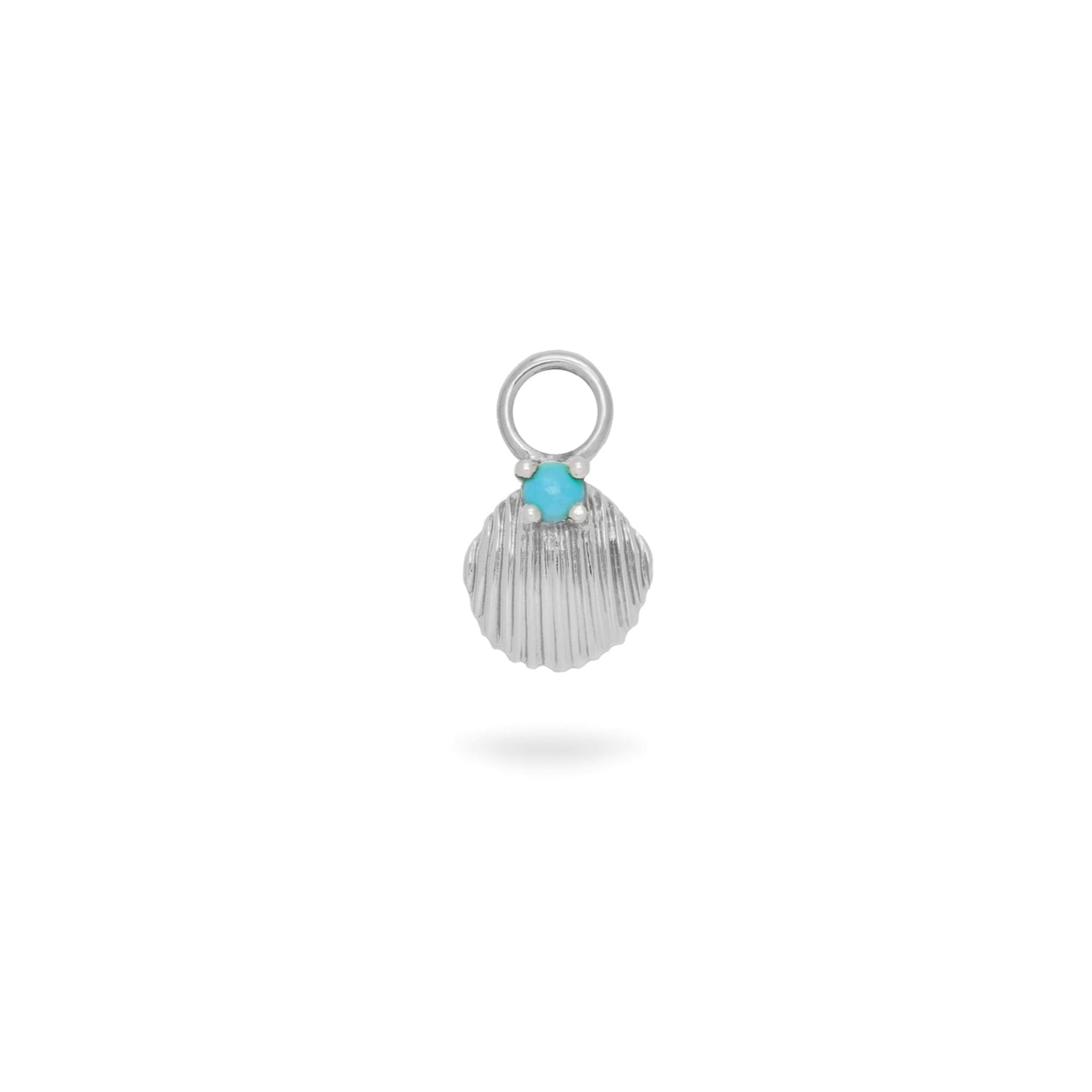 Zohreh V. Jewellery Women's Green / Blue / Silver Turquoise Shell Earring Charm Sterling Silver