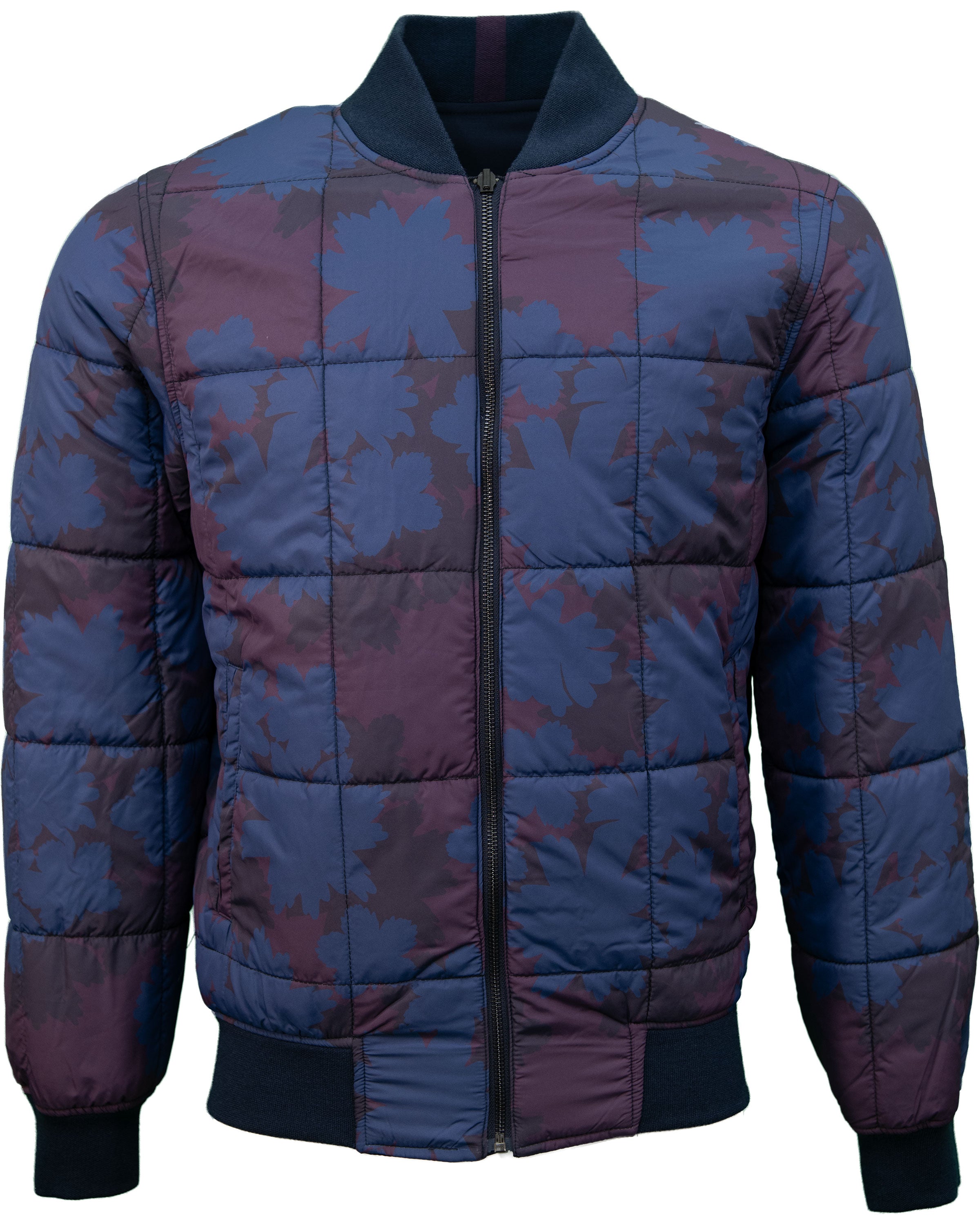 Lords Of Harlech Men's Blue Jenkin Reversible Blouson Jacket - Navy In Blue
