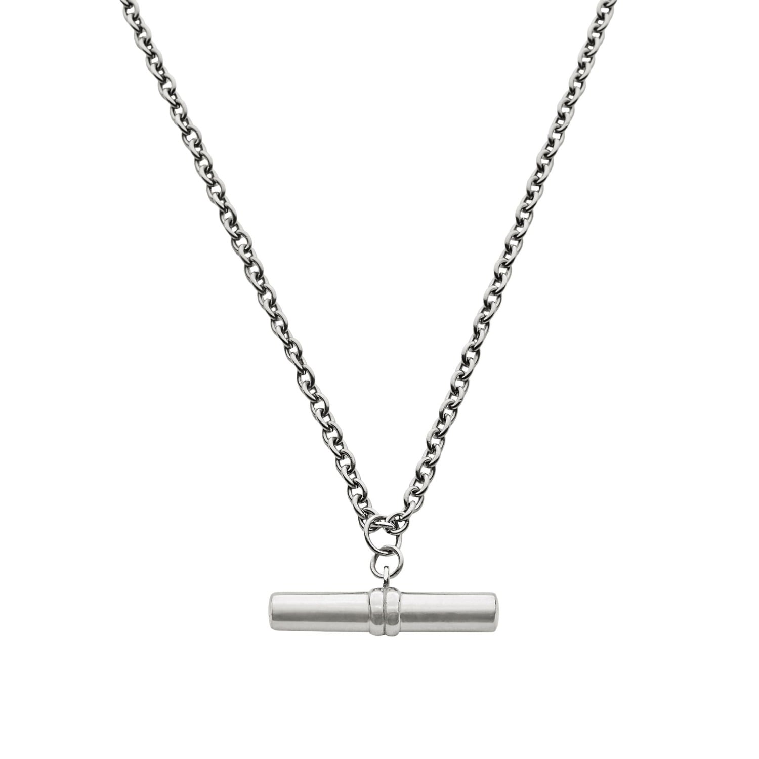 Bermuda Watch Company Women's Maivelle Blair T-bar Cable Chain Necklace - Silver