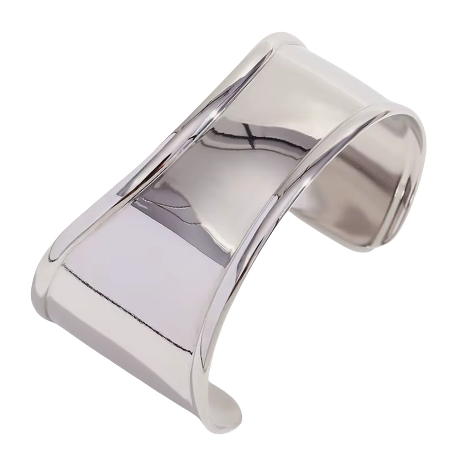 Olivia Le Women's Abstract Silver Statement Cuff Bracelet