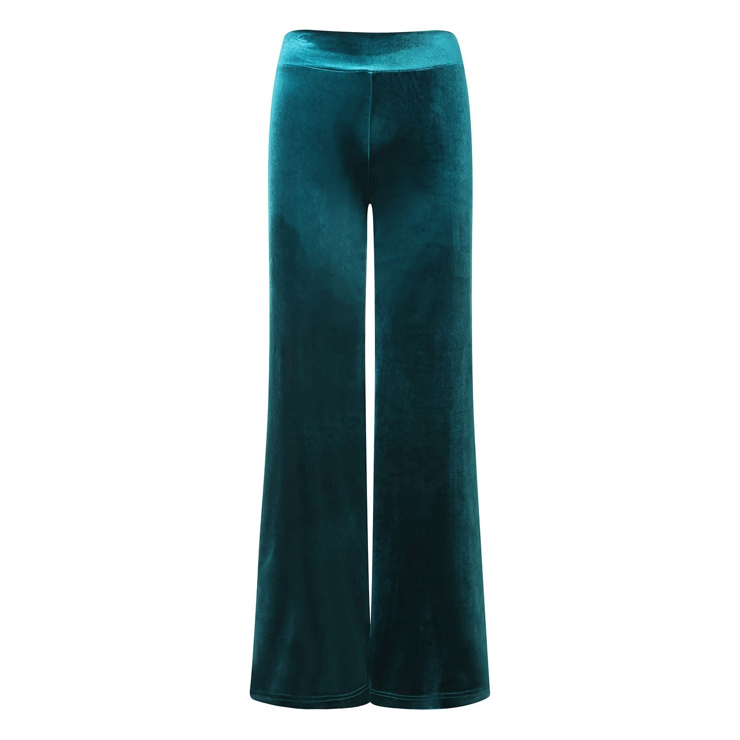 Beatrice Von Tresckow Women's Green Velvet Wide Flare Trousers - Jade