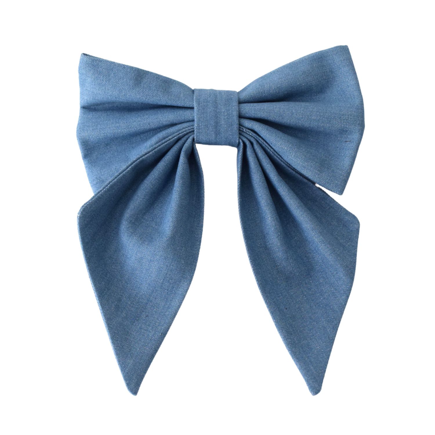 Sylki Women's Blue Hair Bow Clip - Light Denim