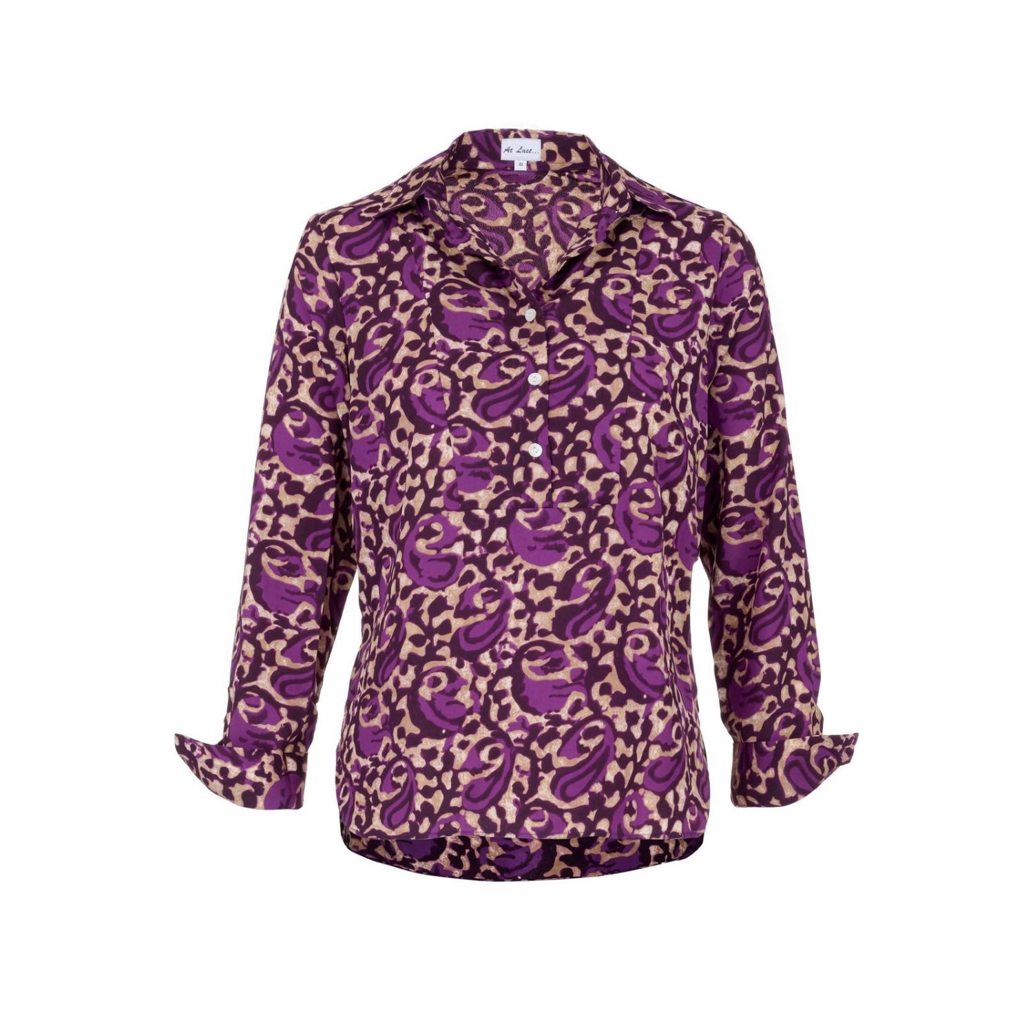 At Last... Women's Pink / Purple Soho Shirt Midnight Purple Swirl In Pink/purple