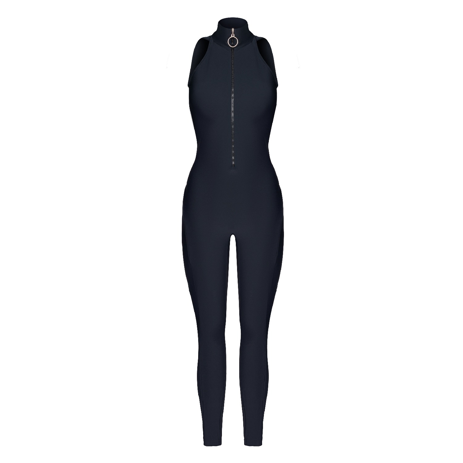 Monosuit Women's Black Jumpsuit Bodysuit Americana With Back Secret Zippers In Black