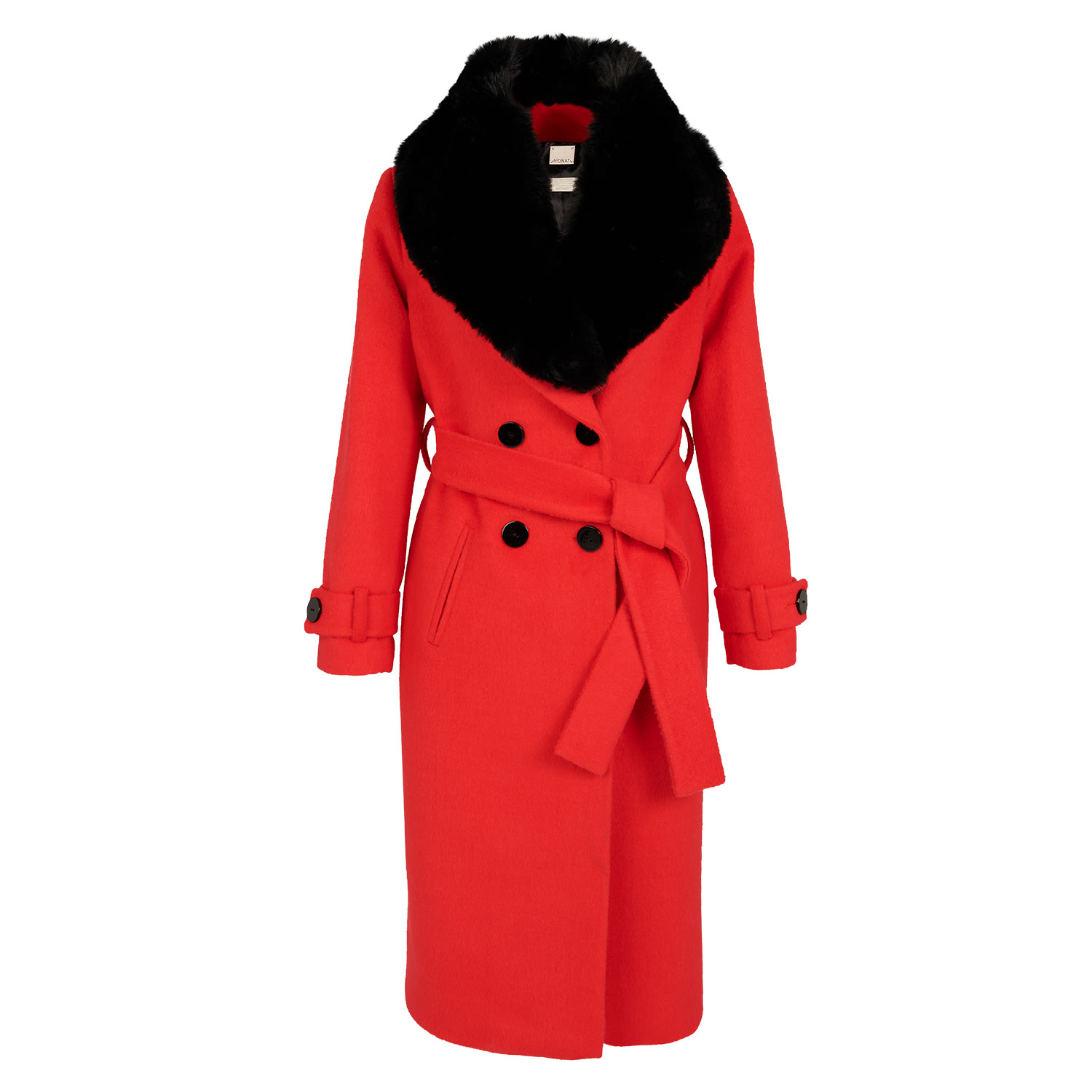 Women’s Cindy Classic Vegan Coat In Red Small N’onat