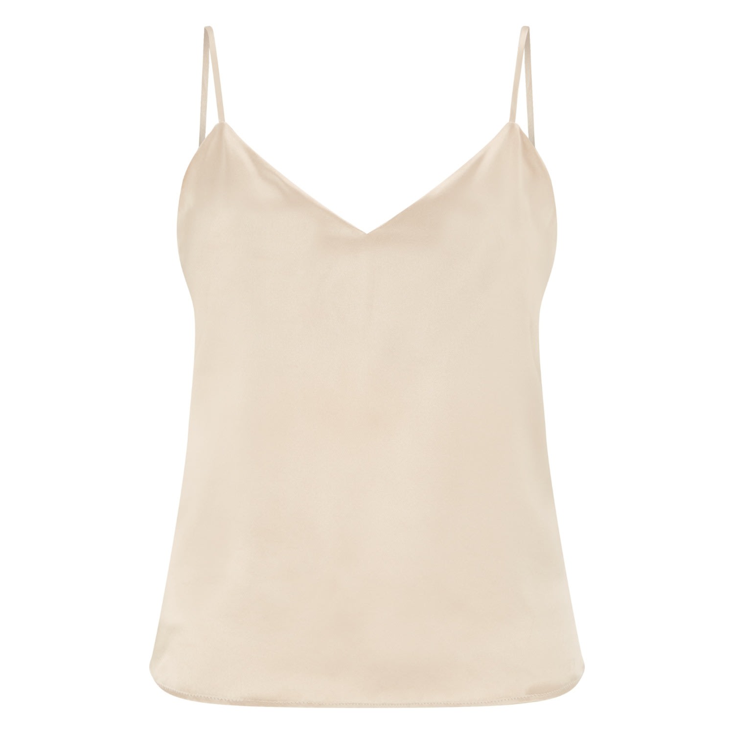 Women’s White Silked London Cami S