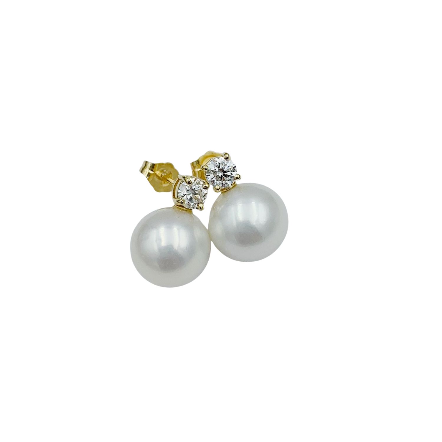 Arntz Women's White Diamond Pearl Earrings In White