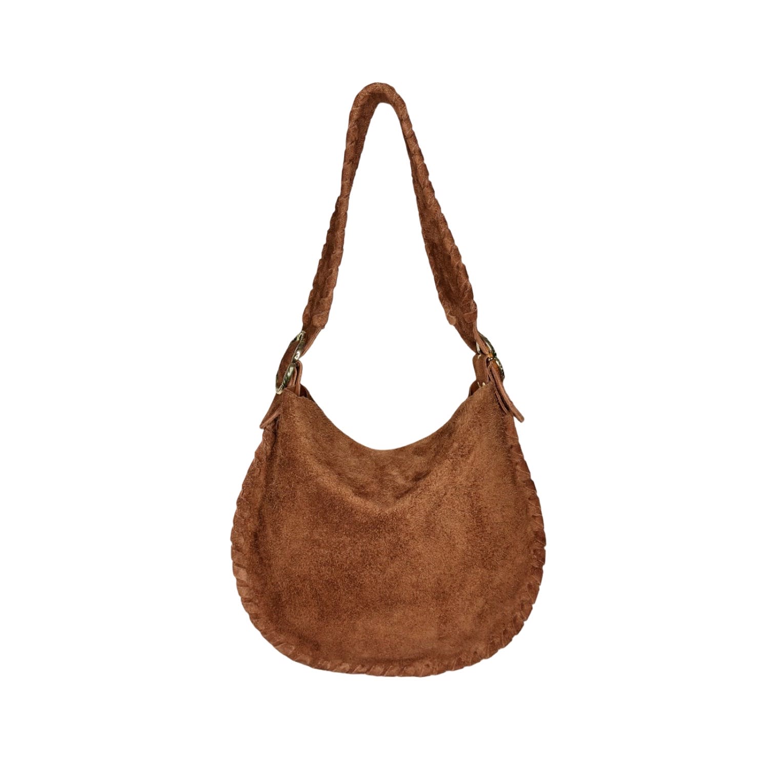 Ruj Heritage Women's Brown Hobo Bag Suede