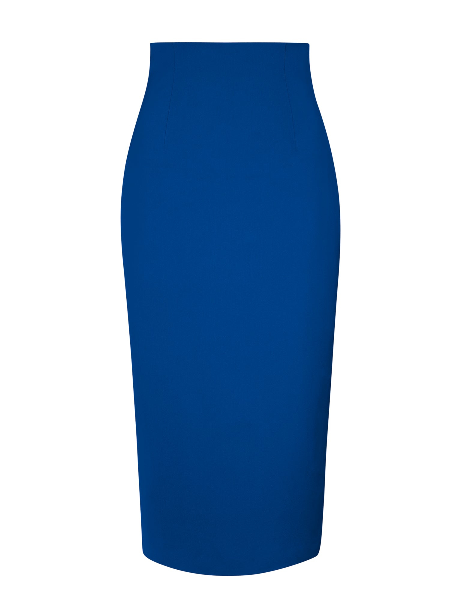 Tia Dorraine Women's High-waist Pencil Midi Skirt Azure Blue