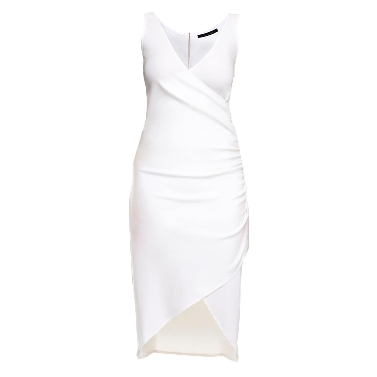 white dress medium length