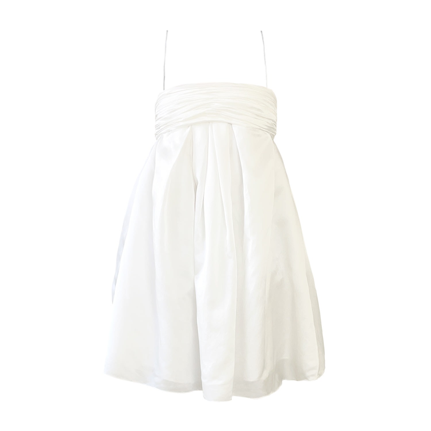 Nuaje Nuaje Women's Isabelle Cotton Silk Mini Dress - White In White