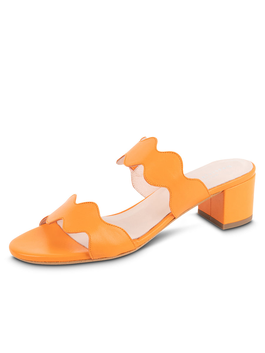 Women’s Yellow / Orange Palm Beach Scalloped Sandal Orange 8 Uk Patricia Green