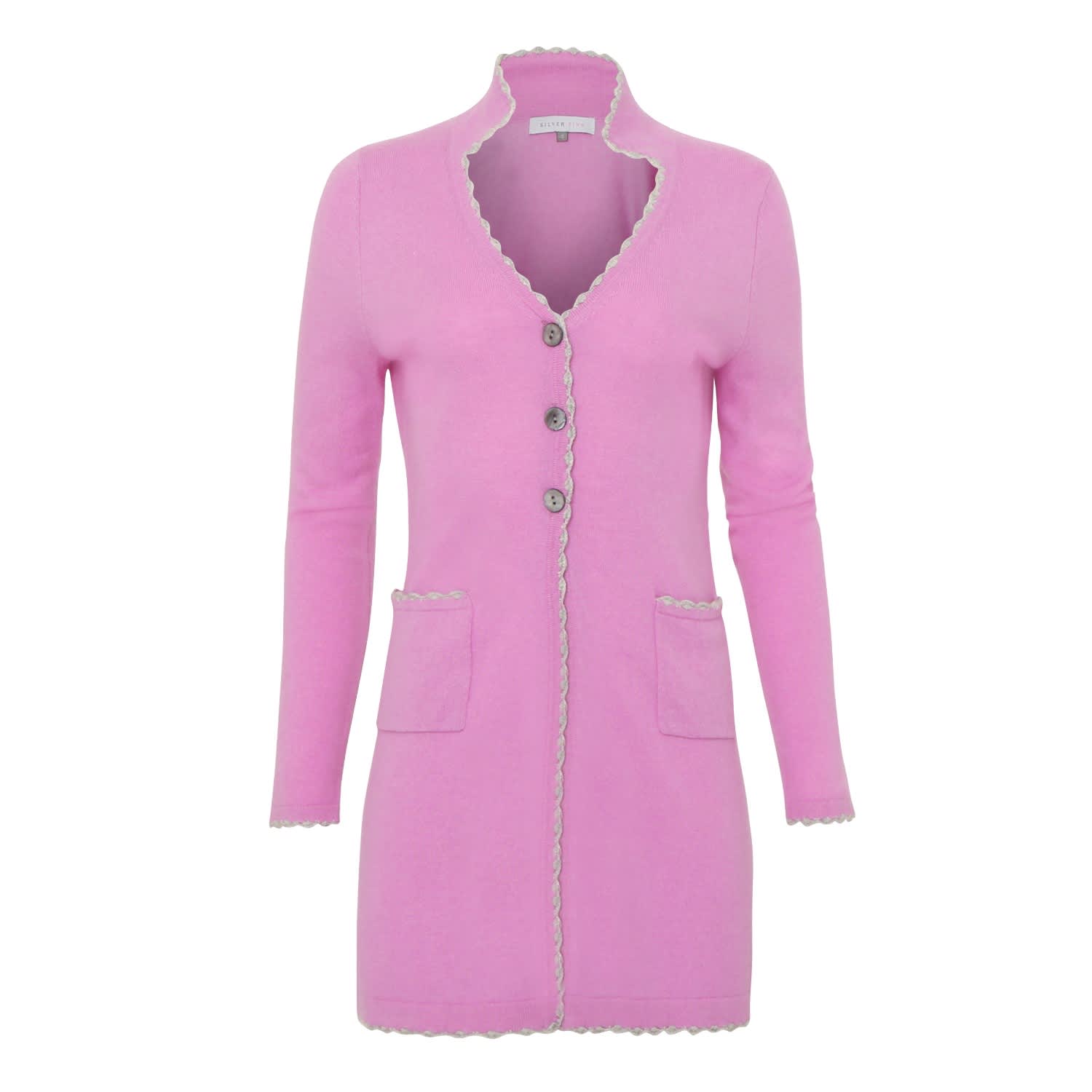 long lilac cardigan