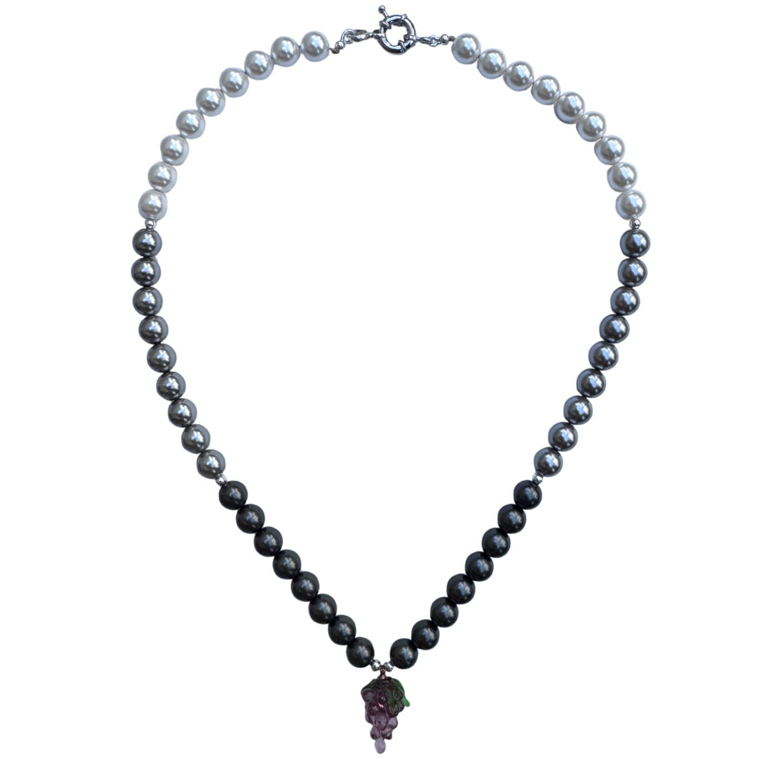 Black And Wild Women's Black / White / Grey Midnight Harvest Pearl Necklace In Multi