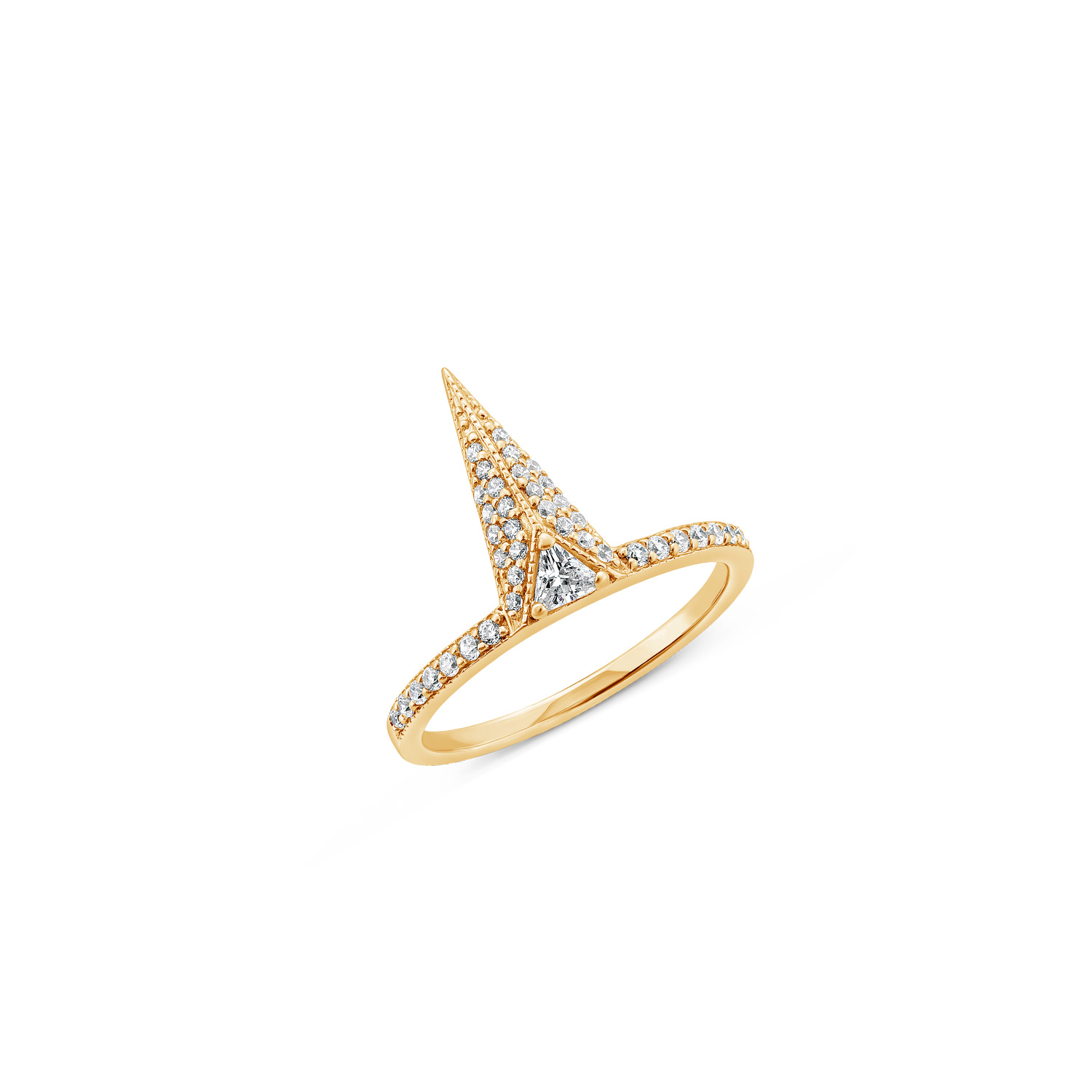 Sally Skoufis Women's Urge Ring With Man Made Cz Diamond Stimulant In Sterling Silver & 18k Gold Vermeil In Gold