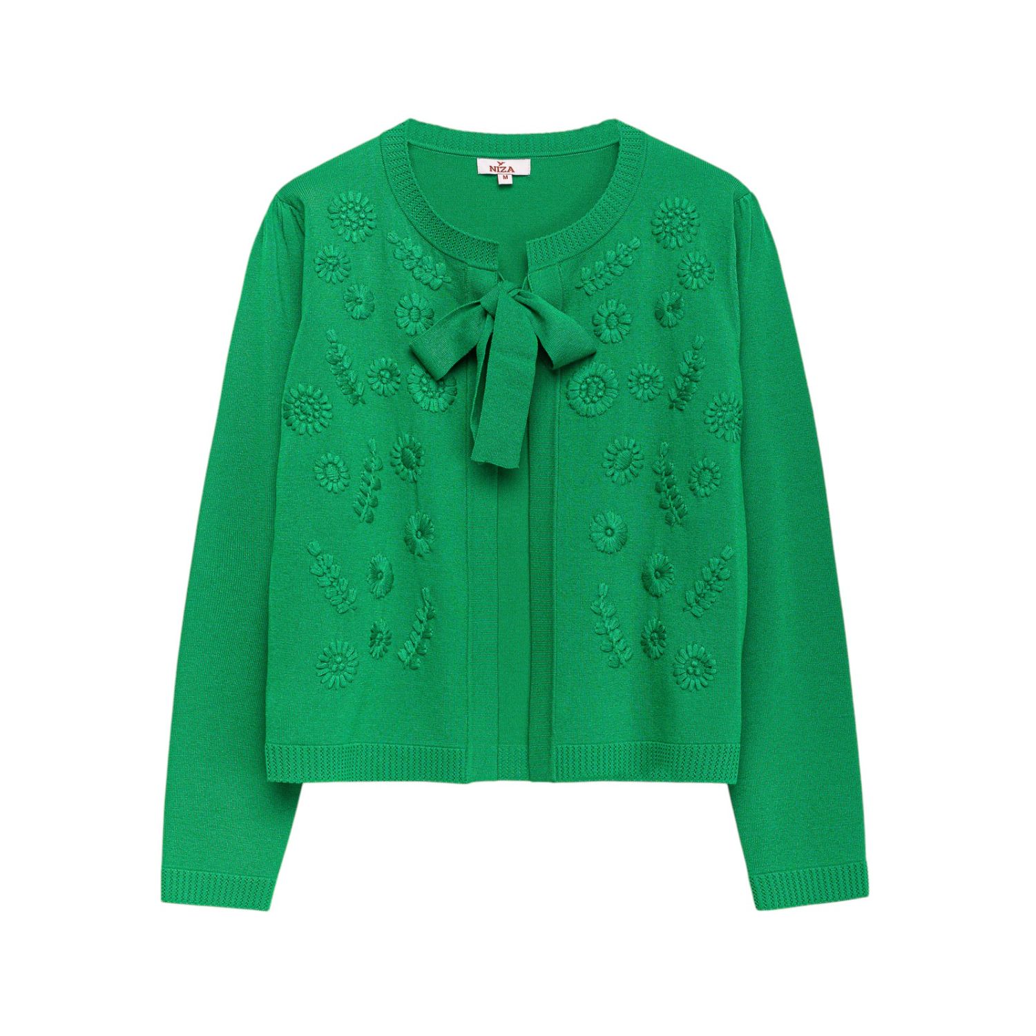 Niza Women's Green Knit Jacket Selena