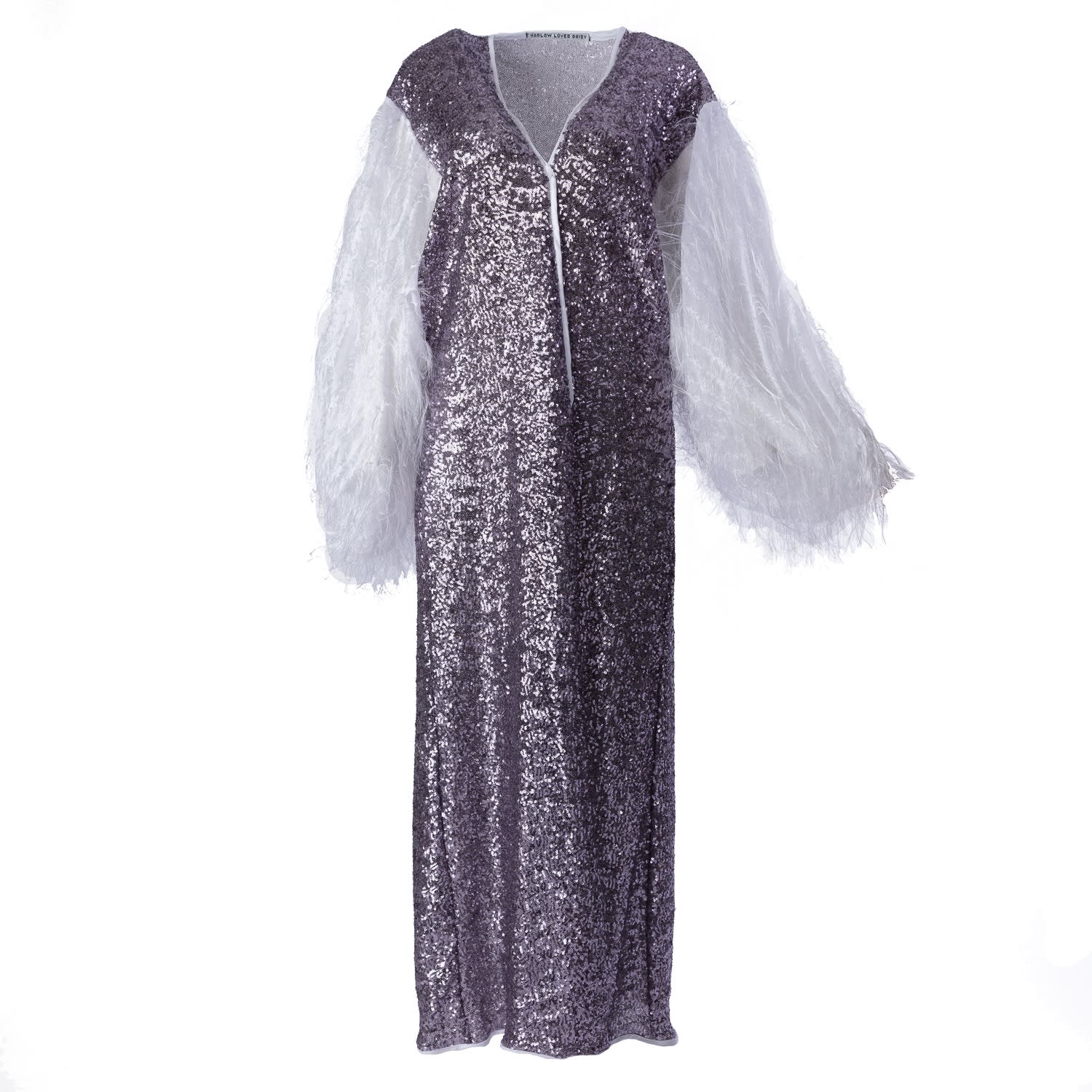Contessa - Lavender Sequin Goddess Robe With White Sparkle Fringe | Harlow  Loves Daisy | Wolf & Badger
